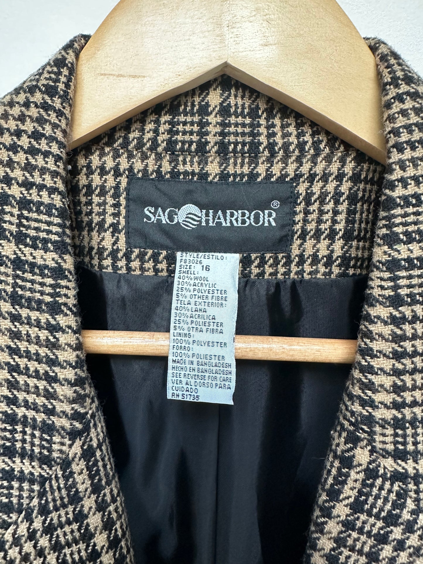 Vintage Sag Harbor wool blend blazer