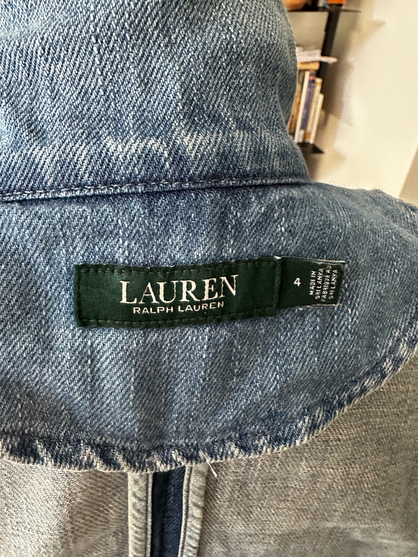 90s Lauren by Ralph Lauren denim double breasted blazer