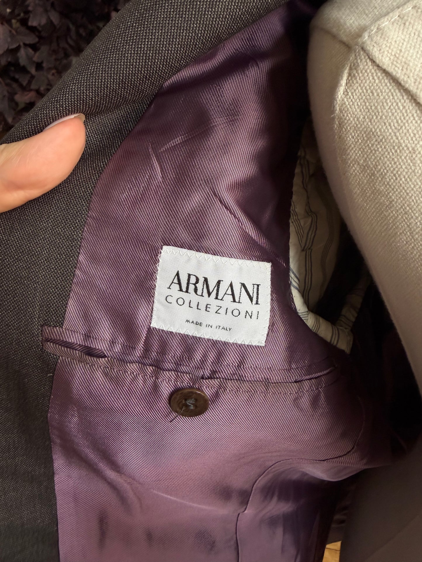 00s Armani gray wool blazer. Made in Italy. Fits XXS-S