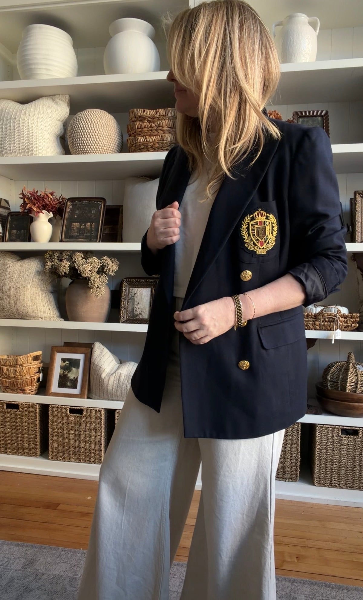 90s Ellen Tracy navy wool blazer