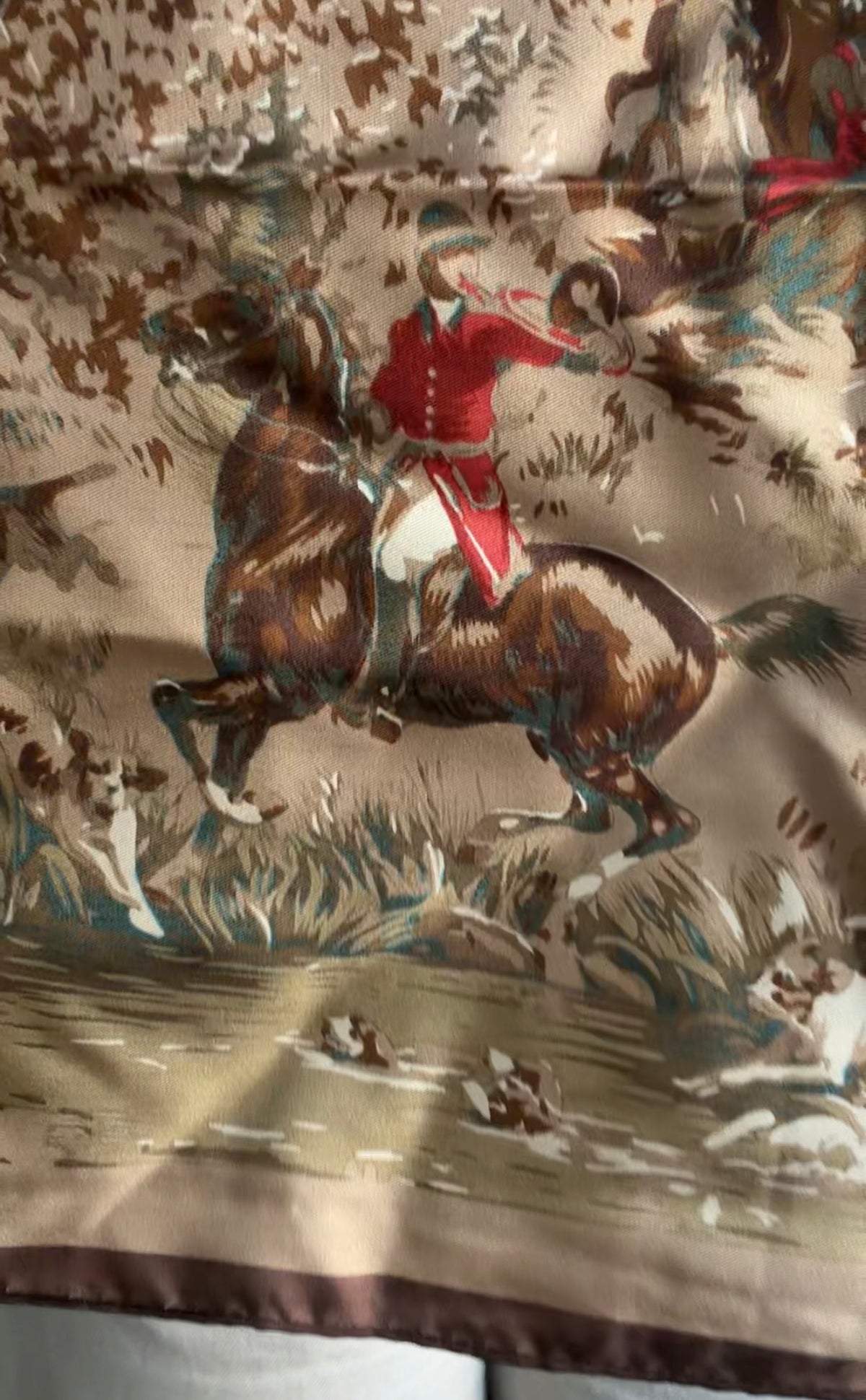 Vintage Pendleton silk scarf painted in Korea