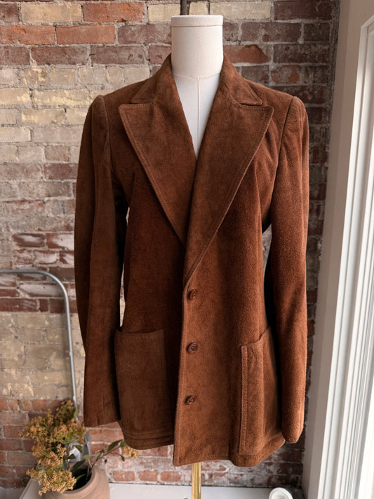 70s Anne Klein suede blazer. Made in the USA