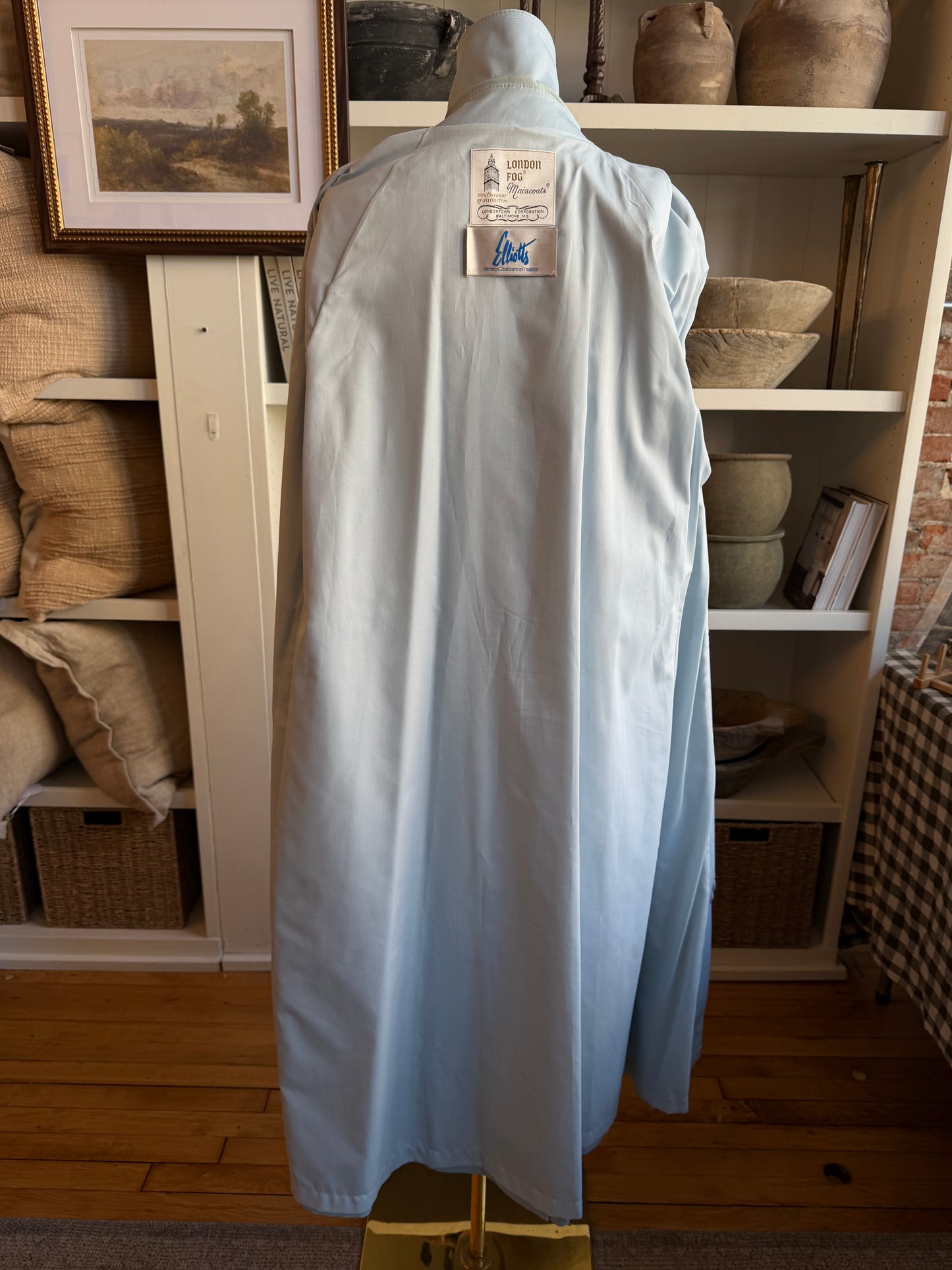 60s London Fog blue trench coat. Made in the USA #12