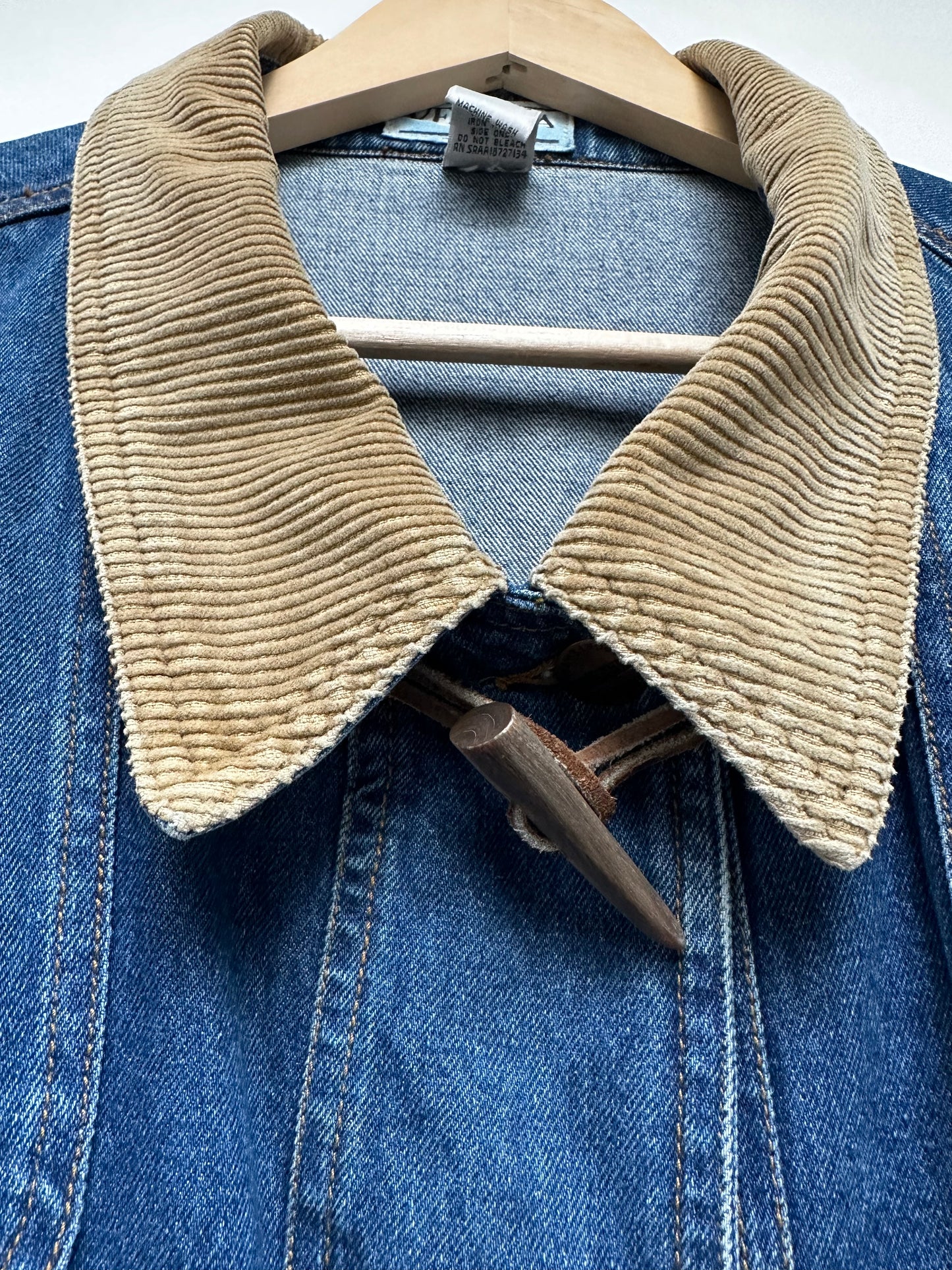 Vintage Venezia denim toggle coat