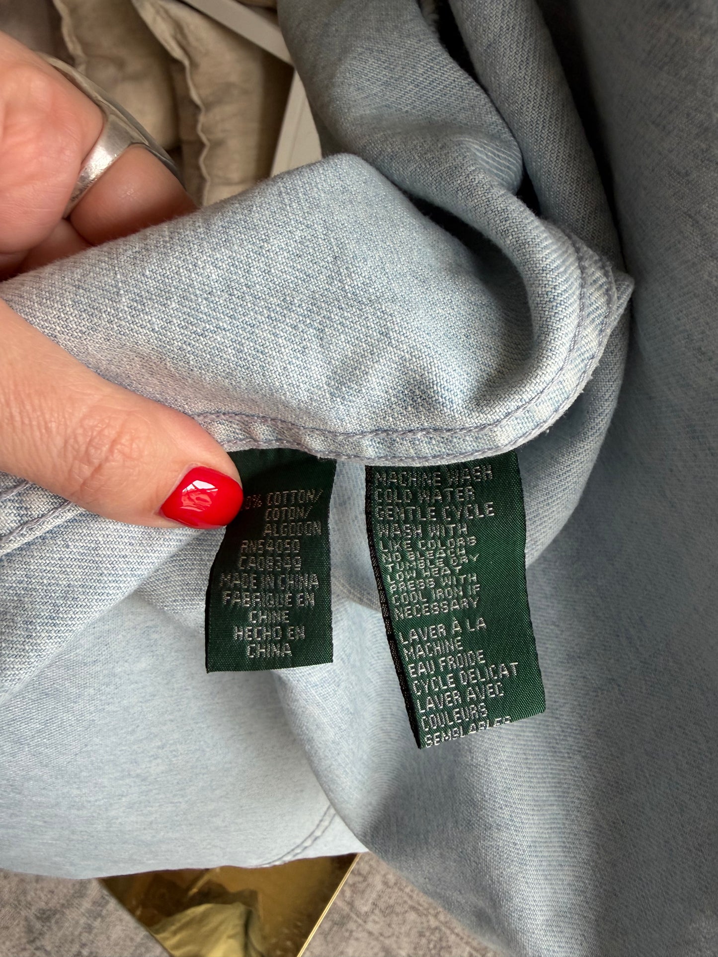 90s Lauren Ralph Lauren denim chore coat (lighter)