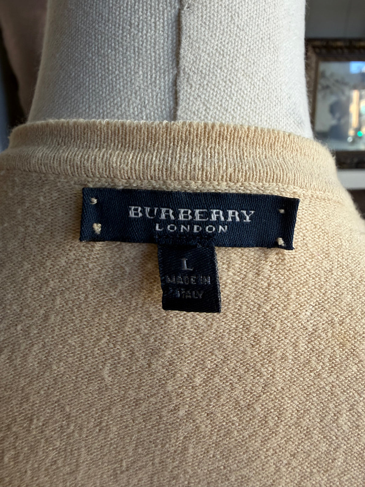 00s Burberry cotton cardigan. Made in Italy