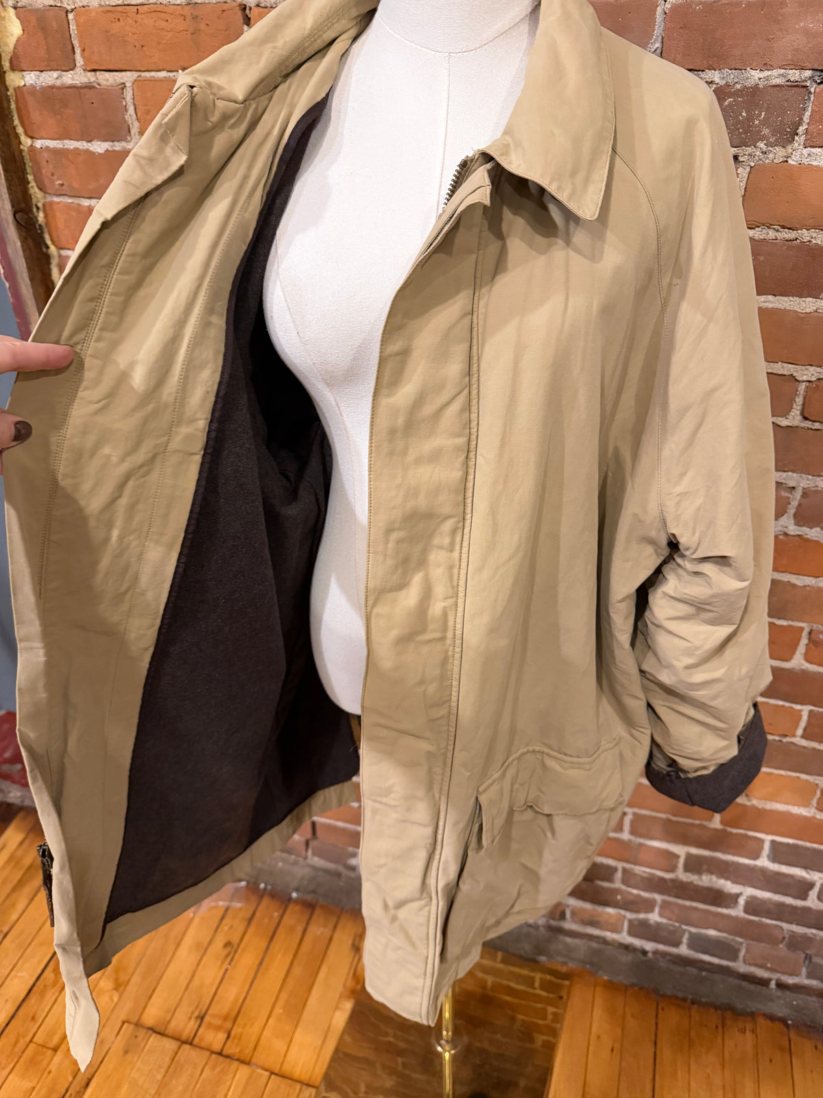 90s Polo Ralph Lauren barn coat with removable wool lining. Fits M-XL