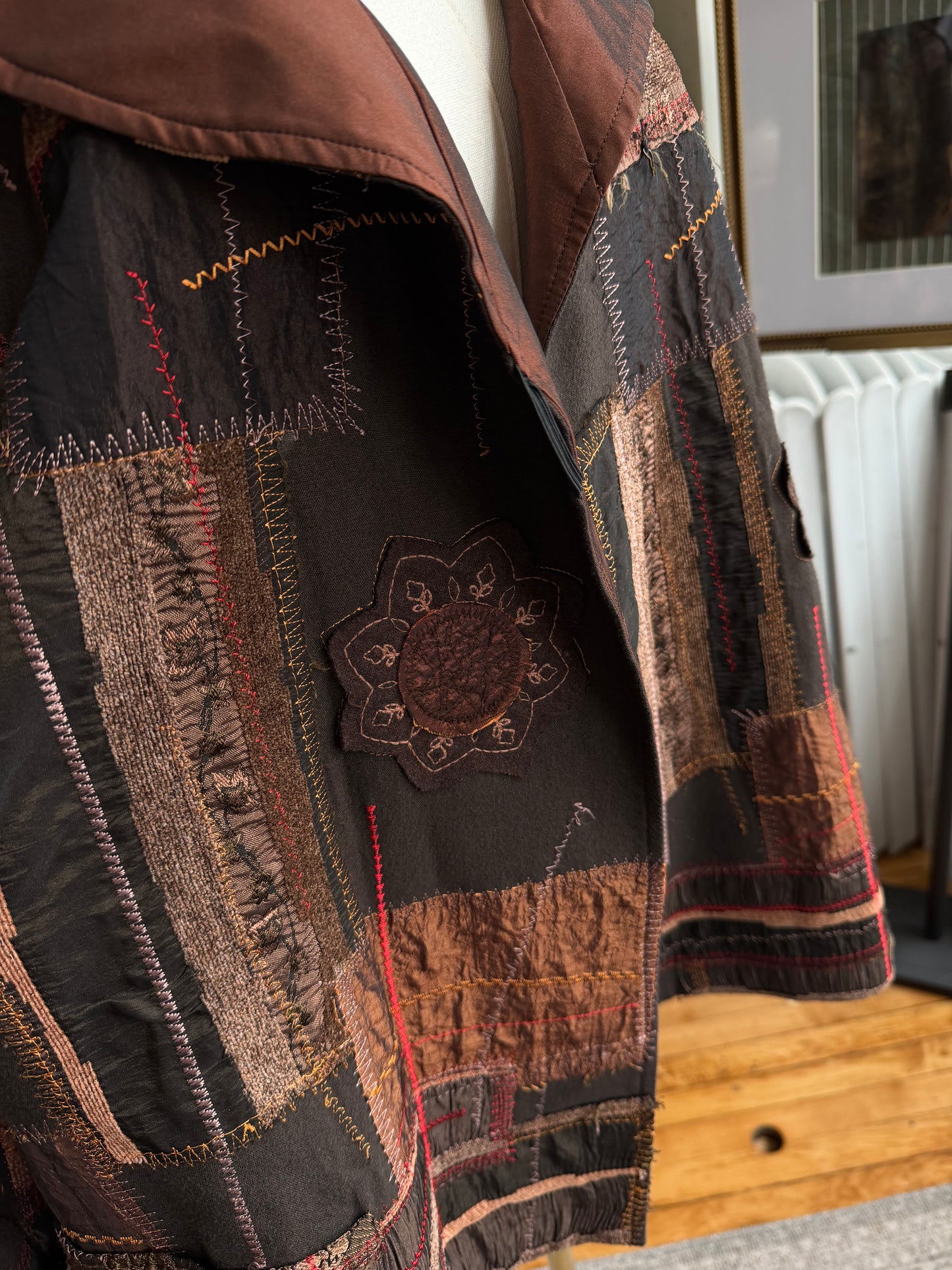 Vintage swing patchwork jacket. Made in Paris