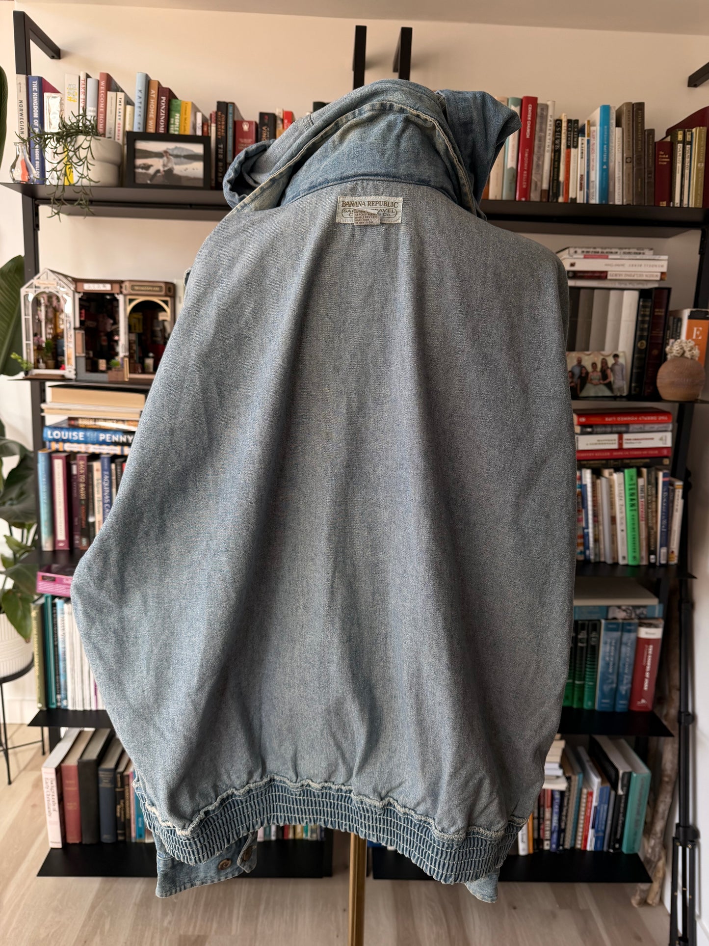 90s Banana Republic denim bomber jacket