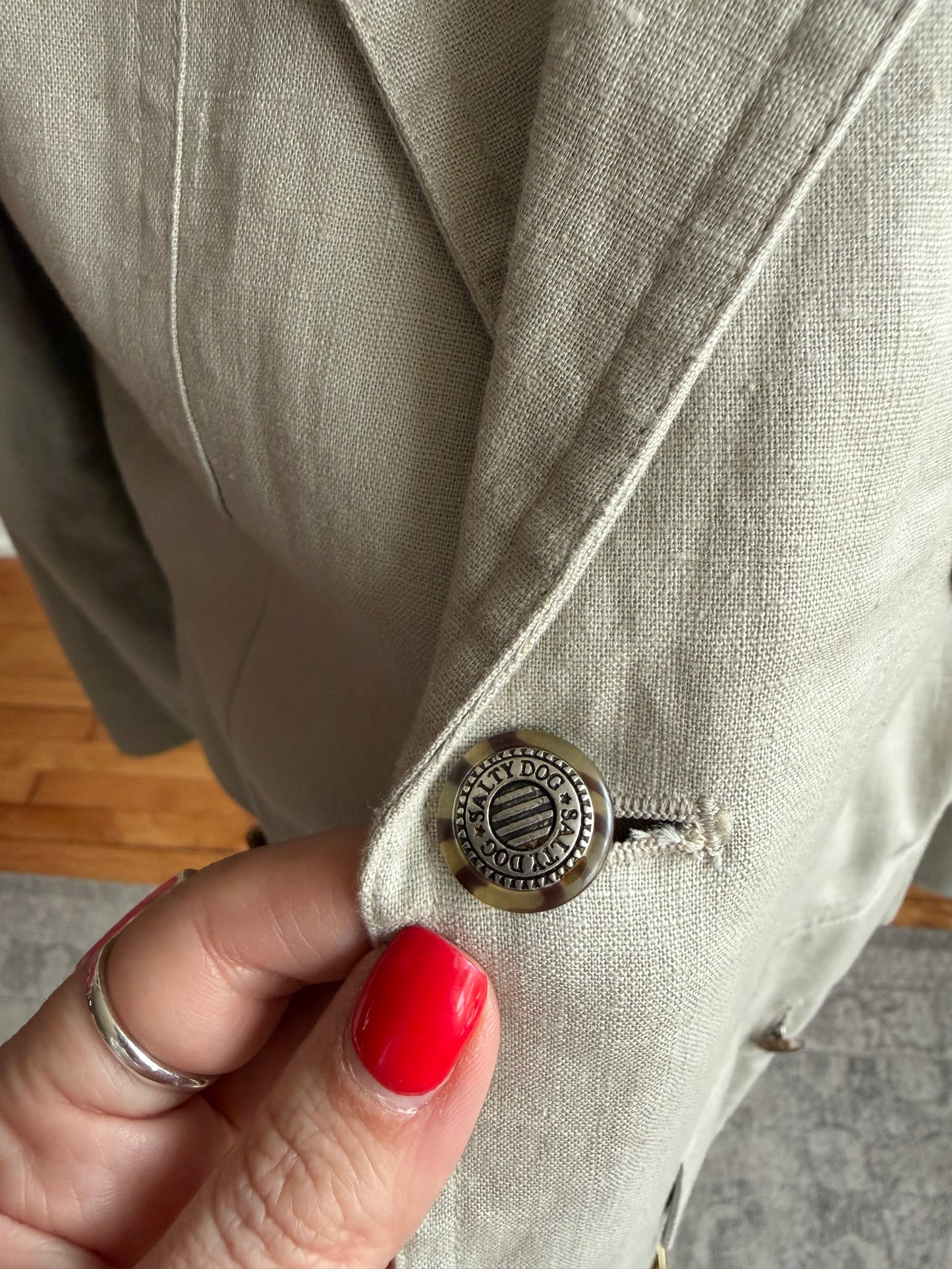 90s Gant Salty Dog linen blend blazer. Made in Korea