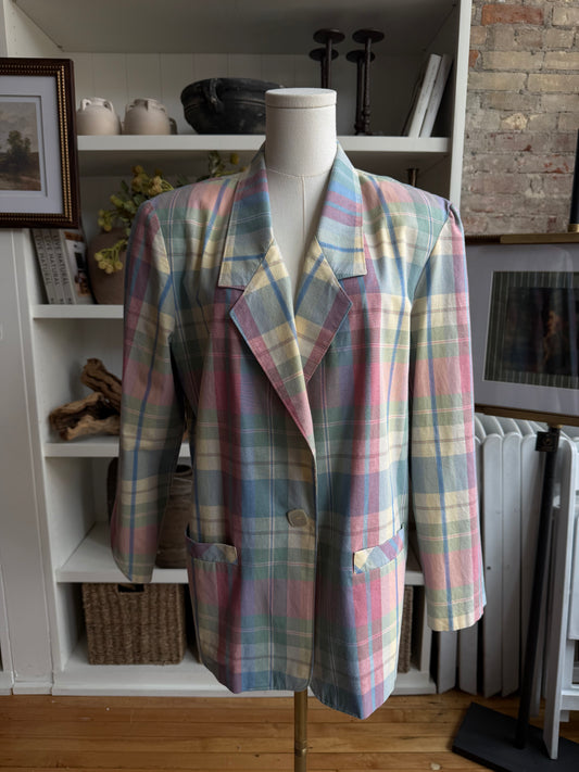 Vintage Alfred Dunner plastic d lightweight blazer. Made in the USA