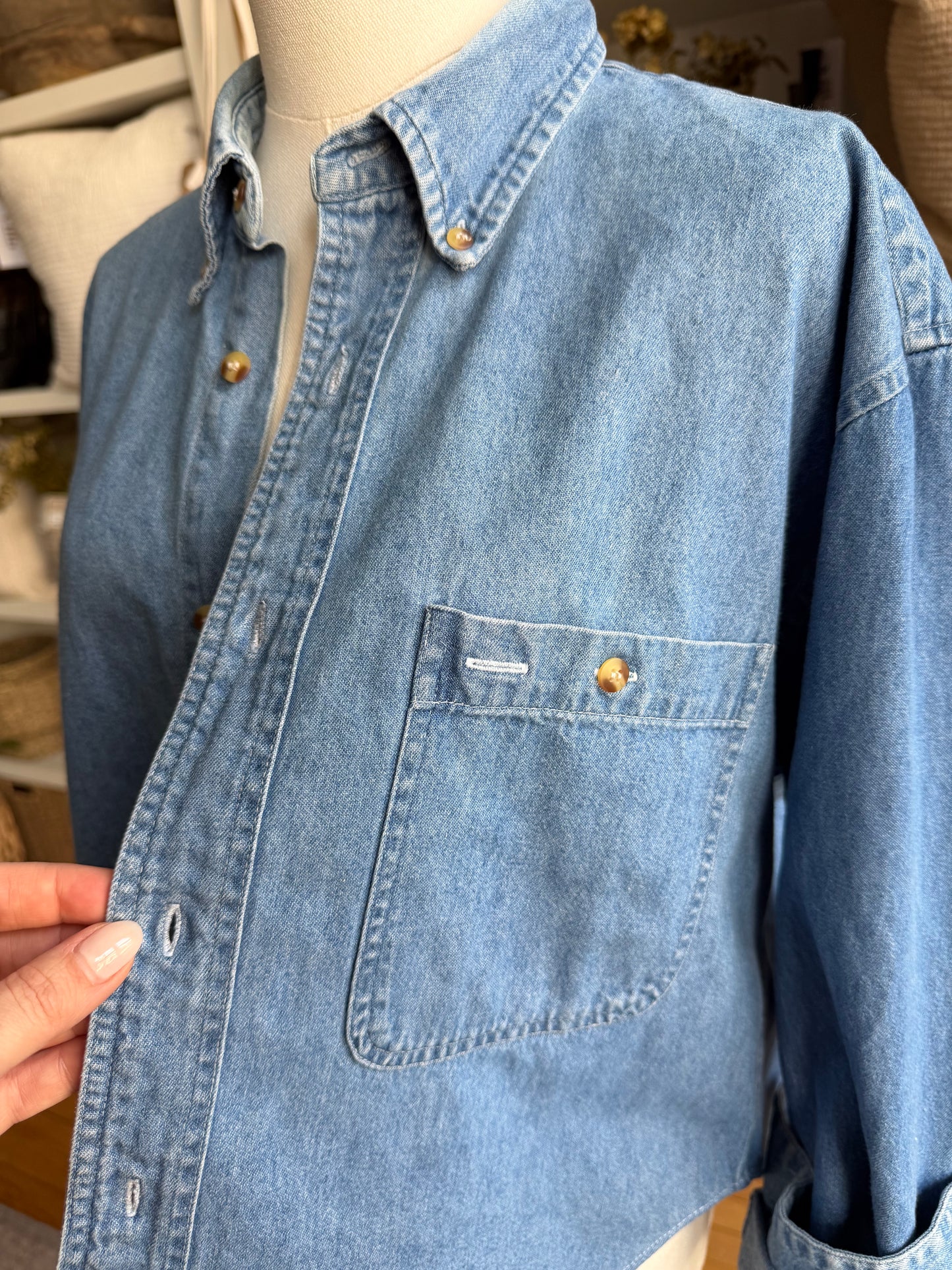 #4 Denim Reworked Button Down