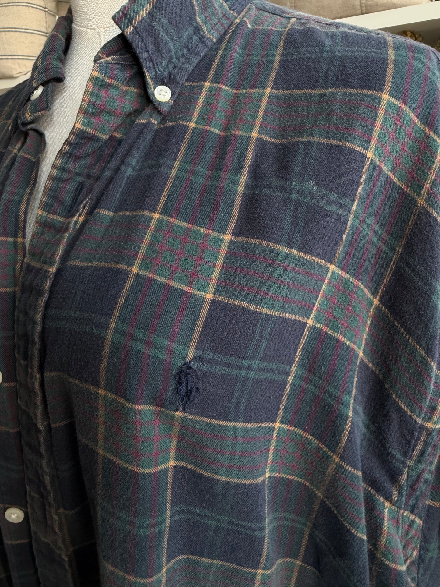 90s Ralph Lauren plaid flannel button down