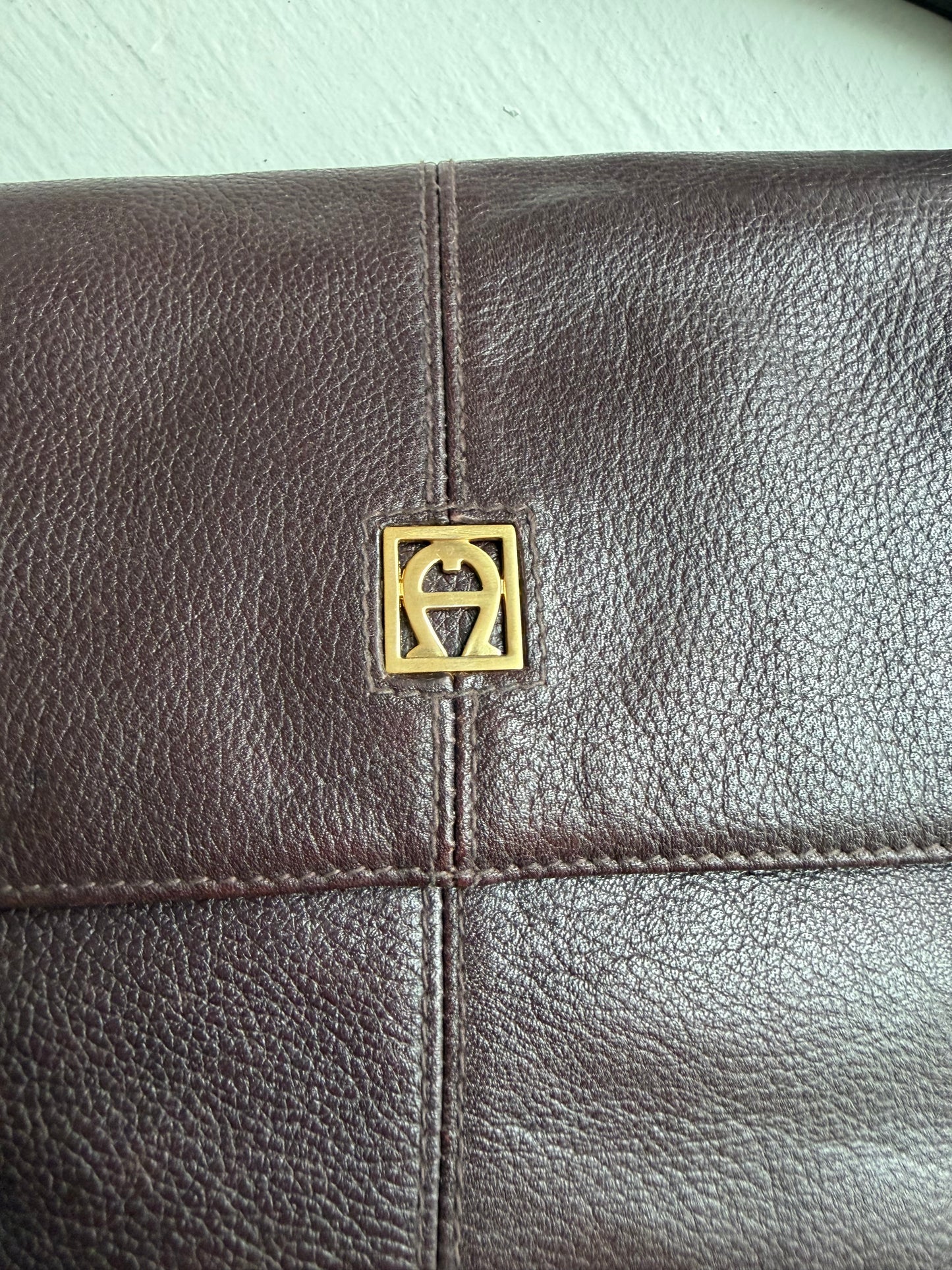 90s Etienne Aigner burgundy leather shoulder bag