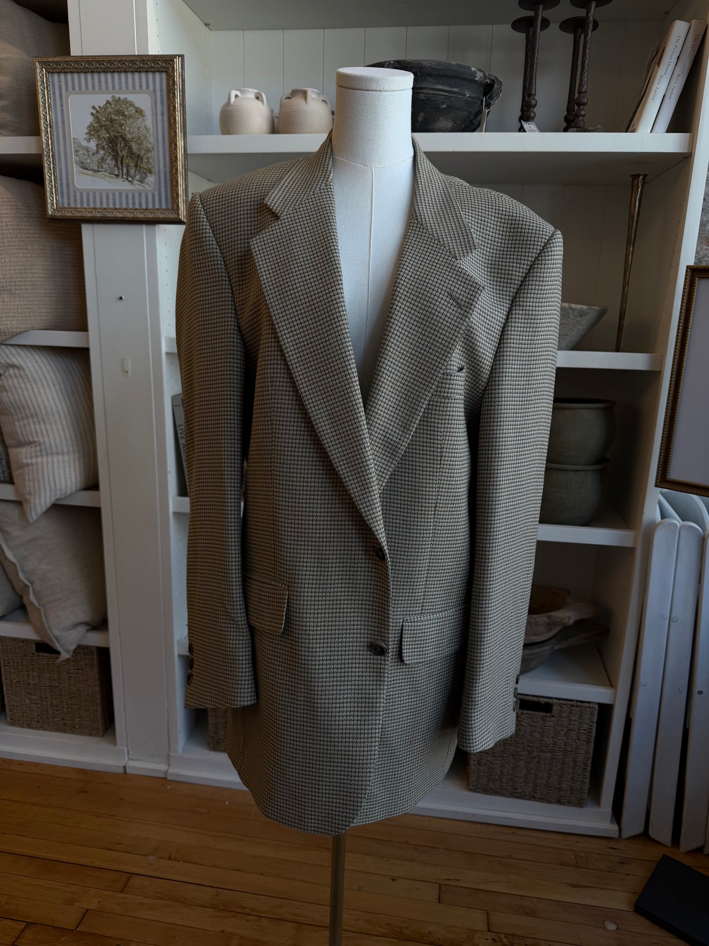 80s Burberry wool blazer. Made in the USA