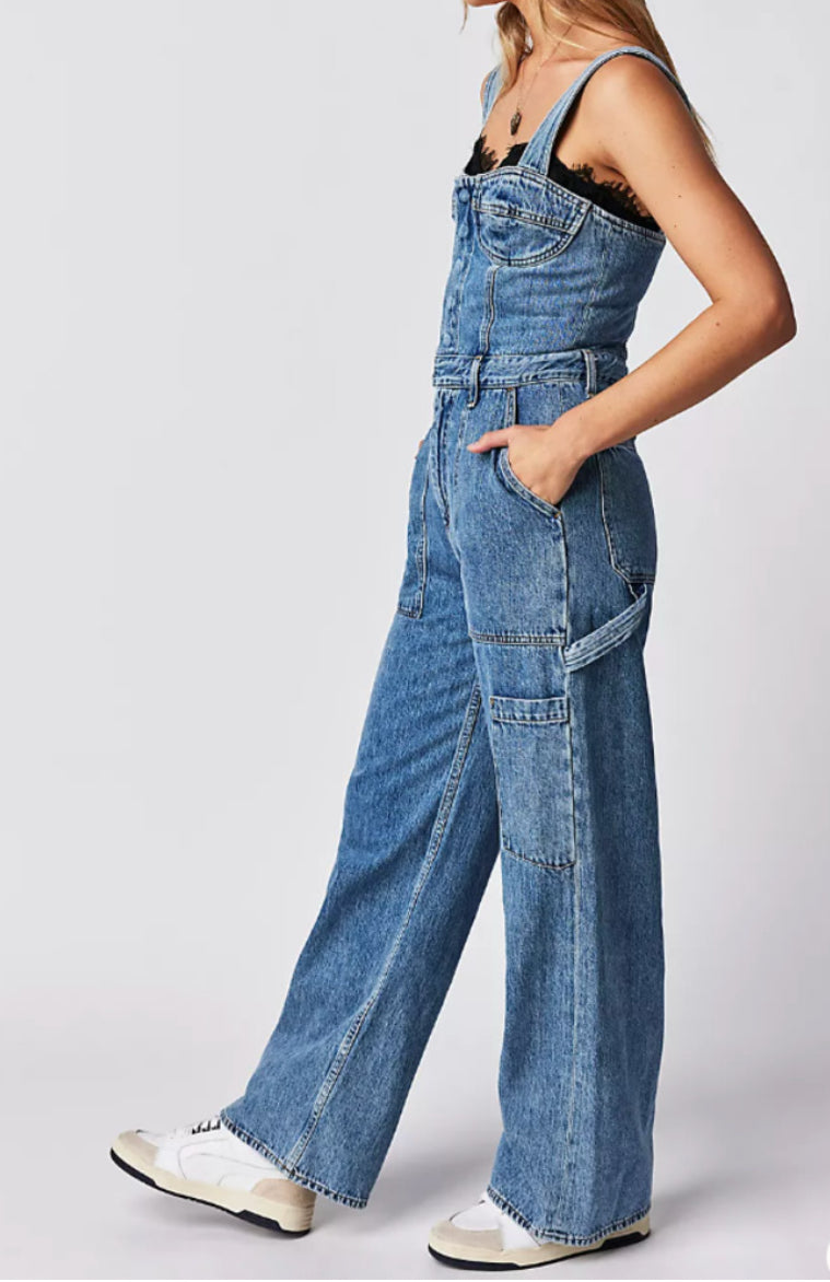 Agolde Paula denim overalls. Size 30