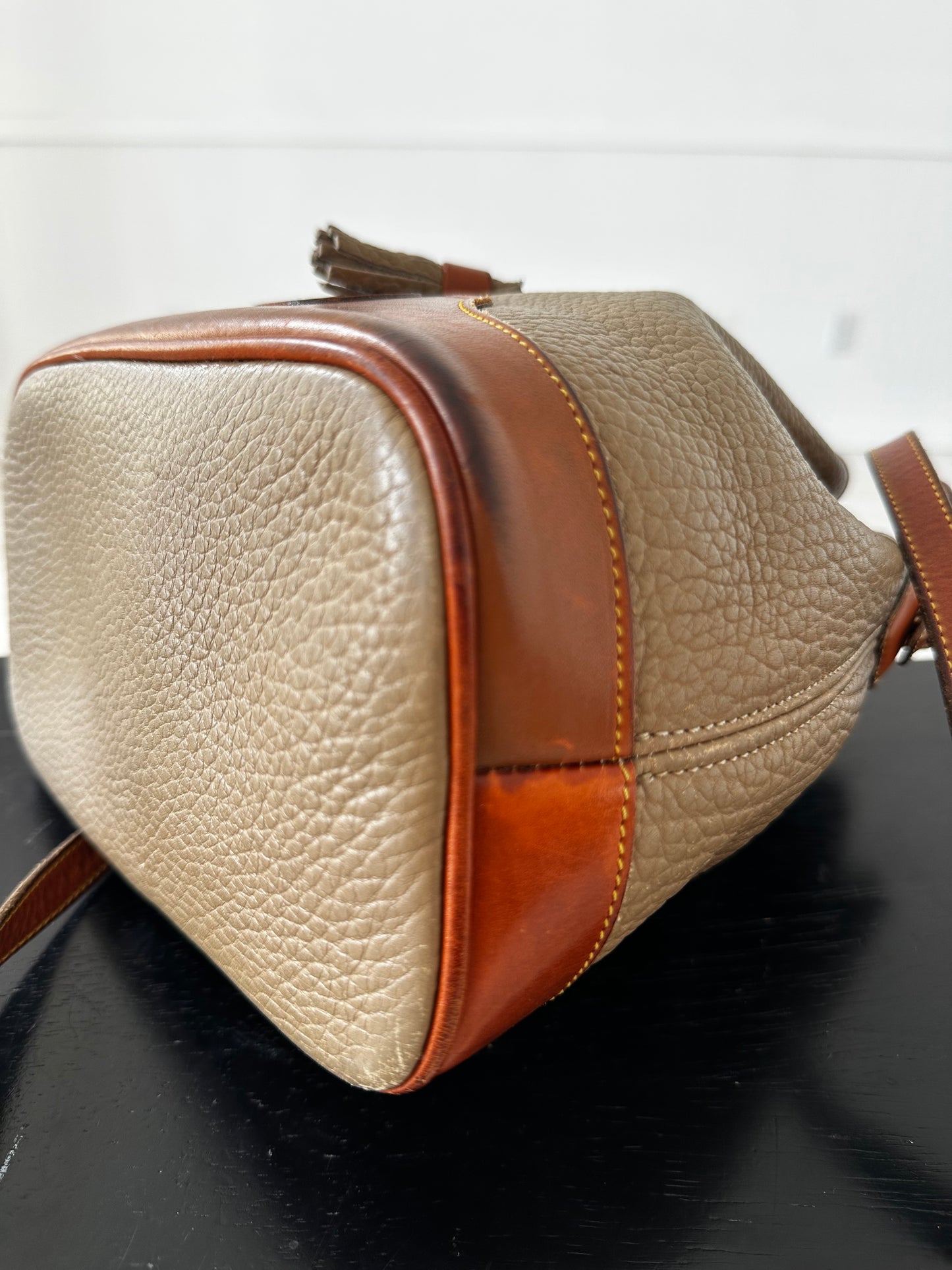 90s Dooney and Bourke drawstring bucket bag