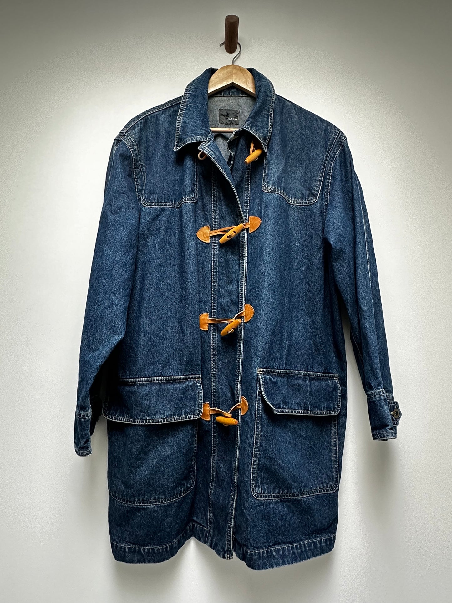 Vintage Lizwear denim toggle coat