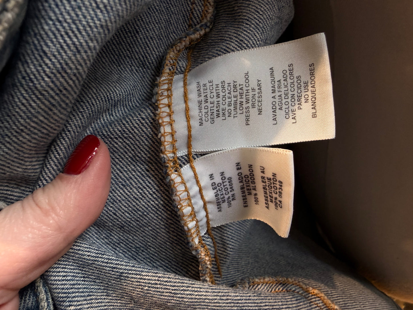 90s Lauren Jeans Co denim chore coat. Made in Mexico