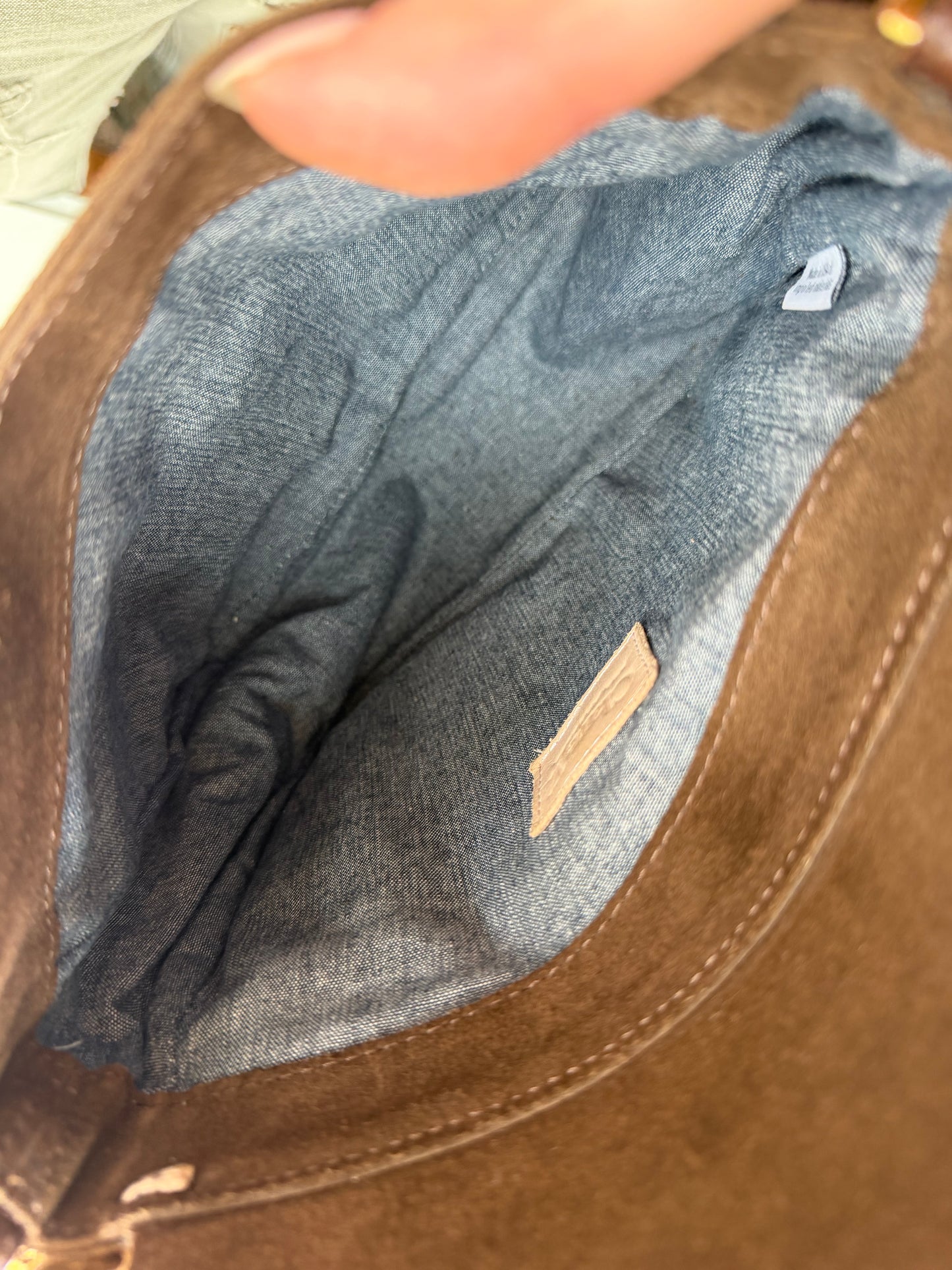 Clare V Turn Lock Louis brown suede