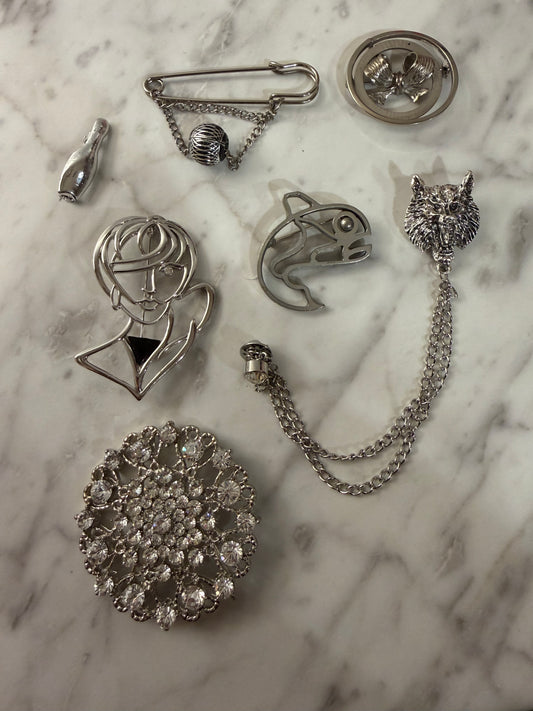 #1 Silver Brooch pack