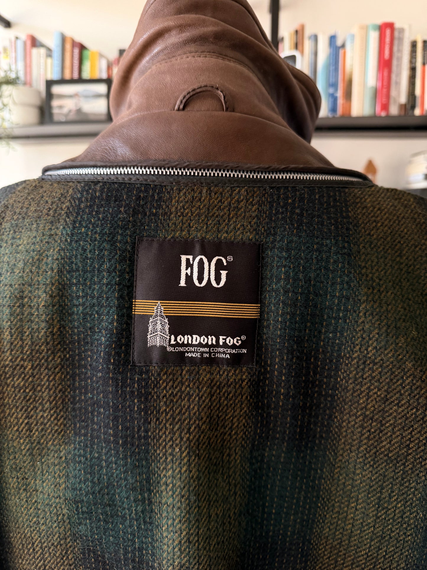 90s London Fog leather bomber with removable insulated lining