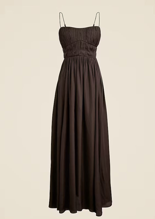 J.Crew Collection ruched maxi dress in luster georgette.  Size 10. NWT