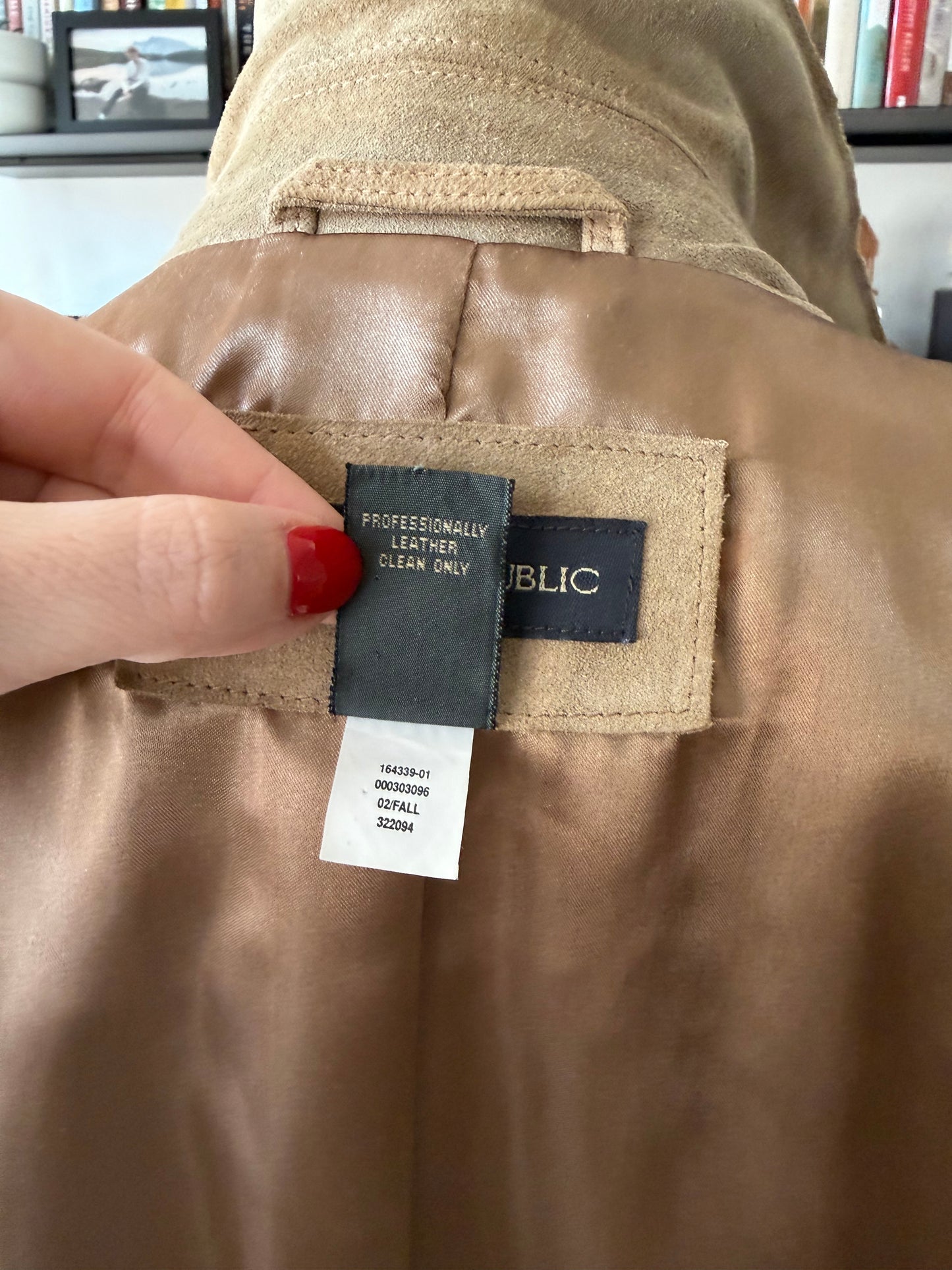 00s Banana Republic suede chore coat