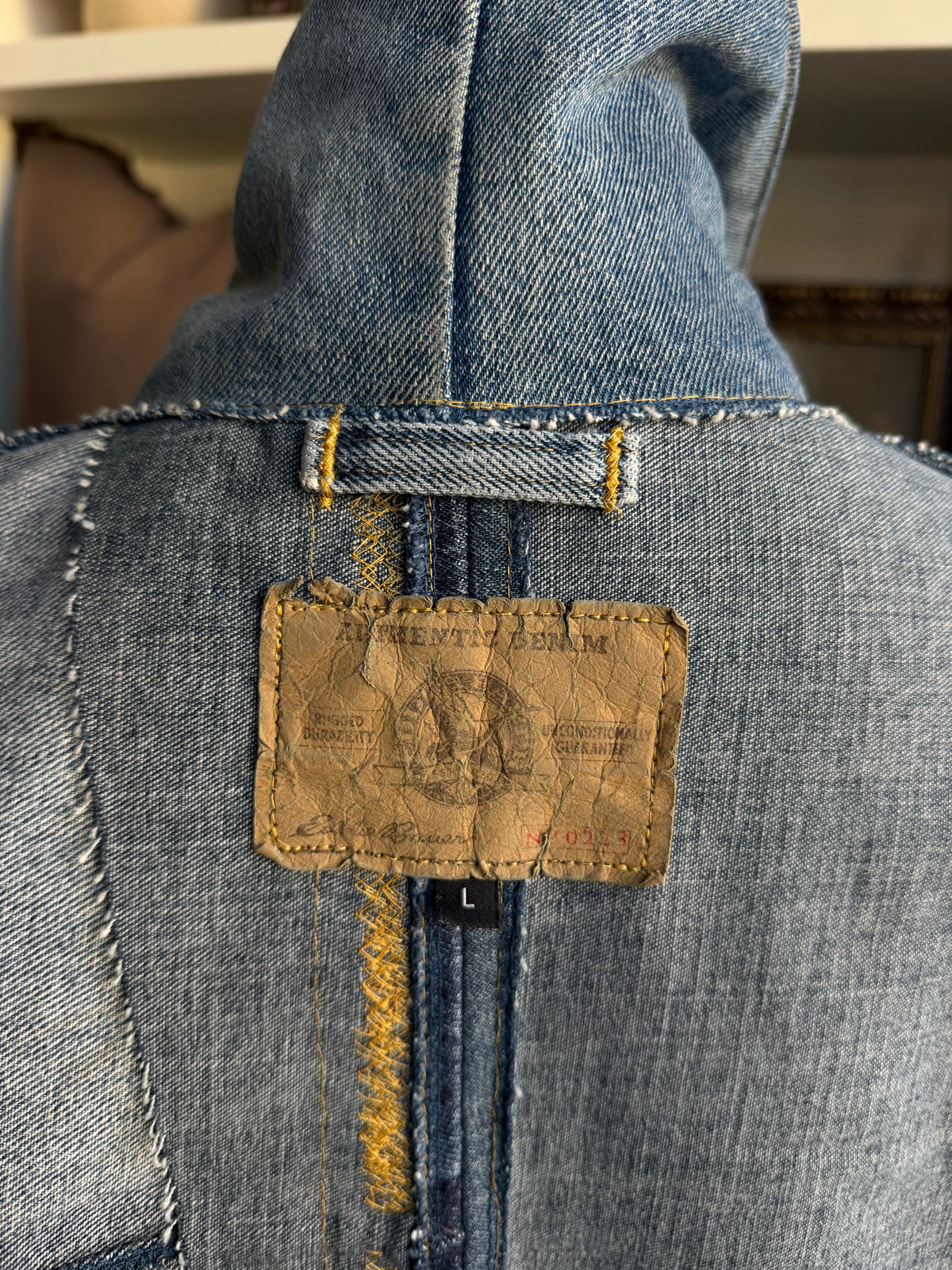 #7 Reworked denim trench. Size L