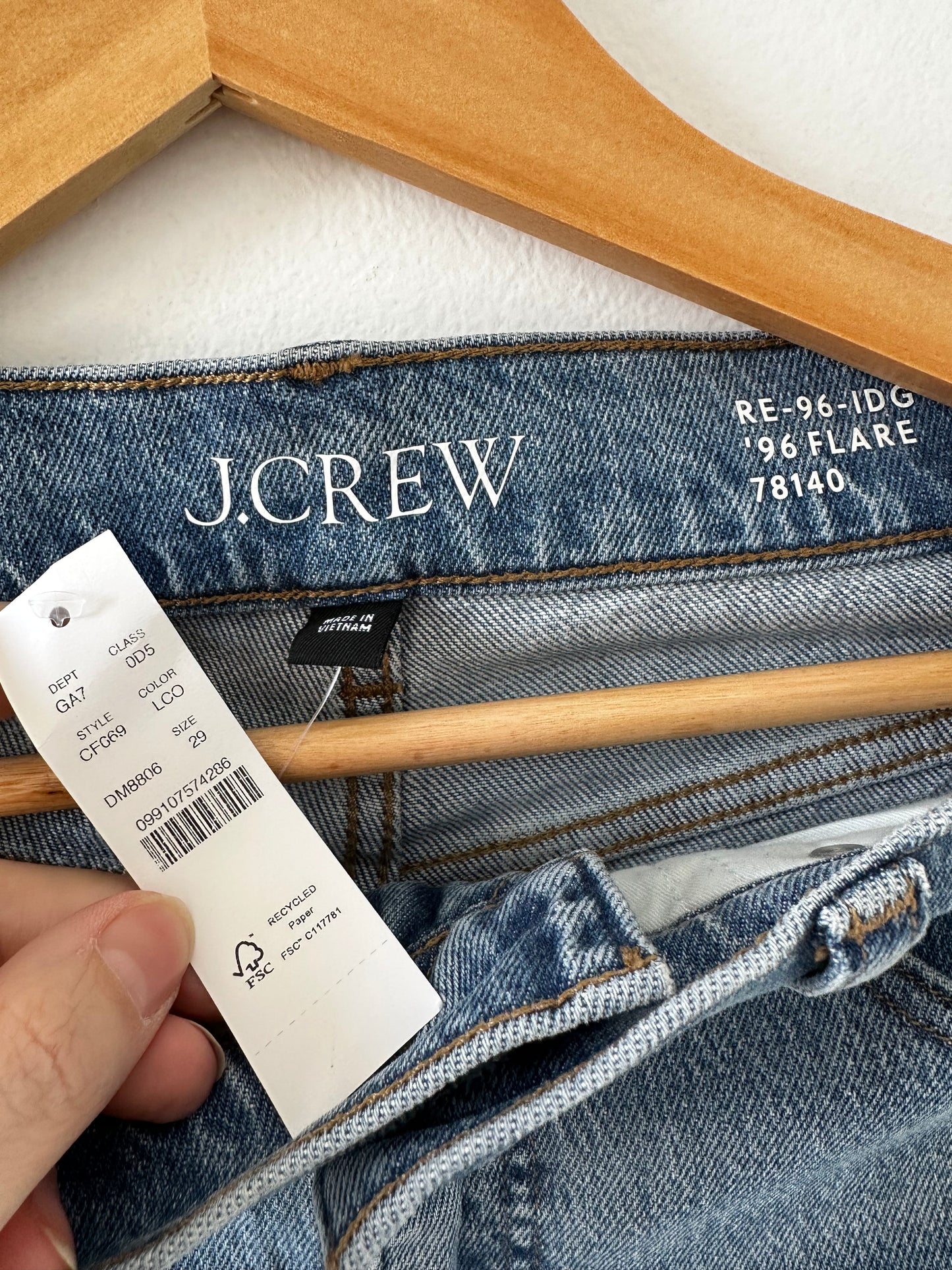 JCrew 96’ stretch flare jeans. NWT
