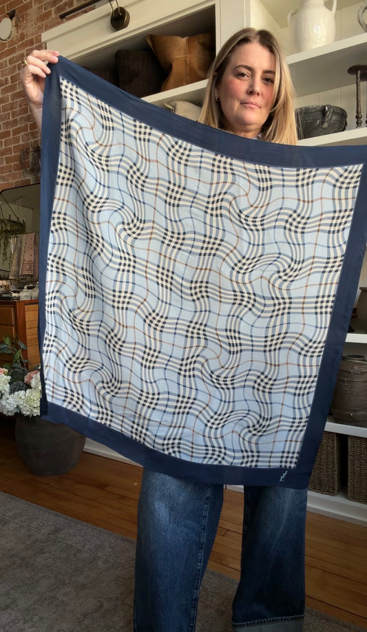 Paris vintage silk scarf #23