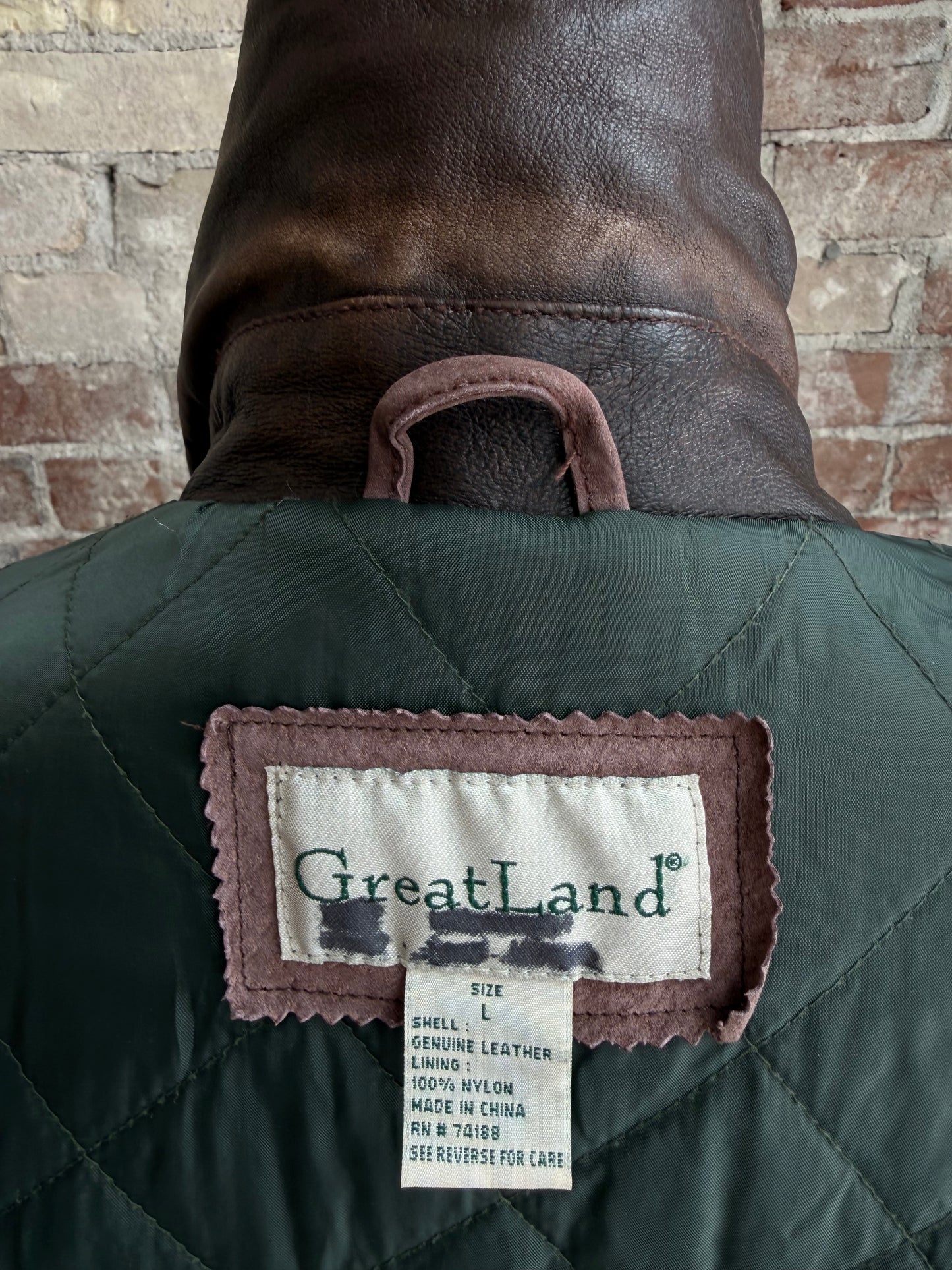 90s Greatland leather barn coat