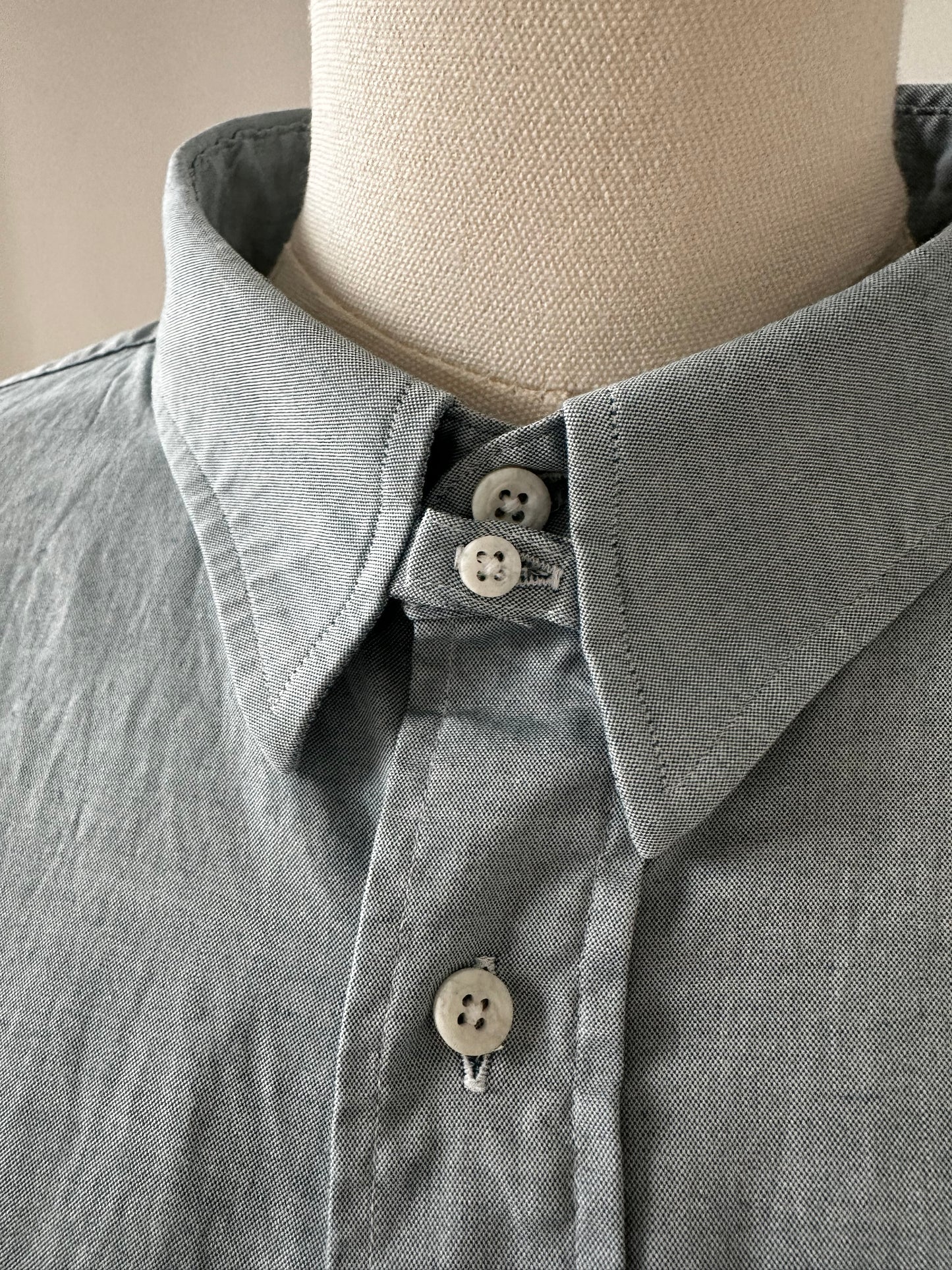90s Lands’ End green/blue Oxford. Made in USA