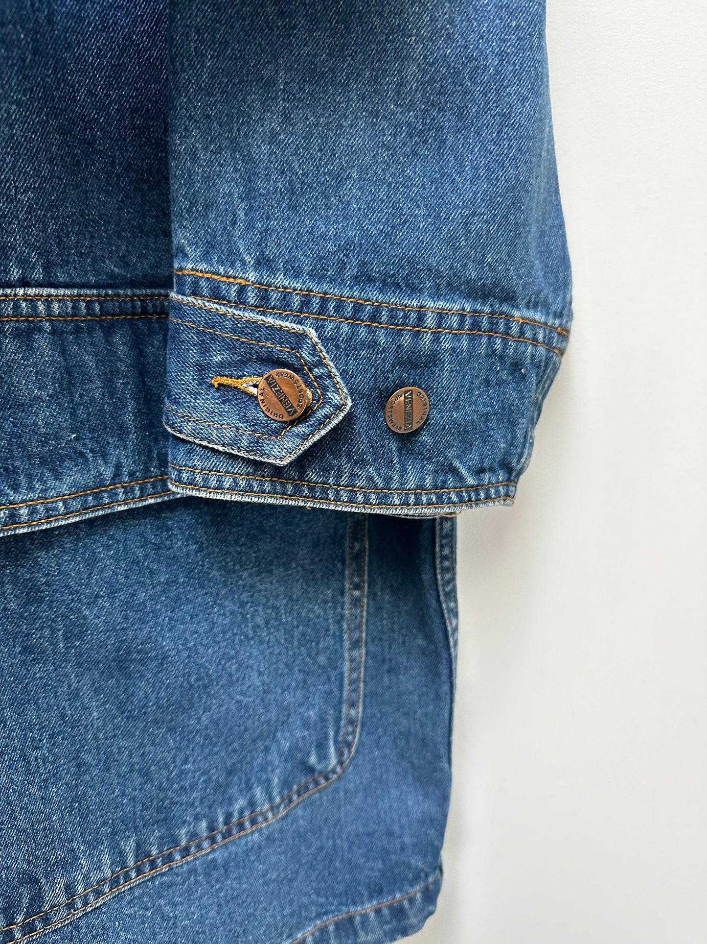 Vintage Venezia denim toggle coat