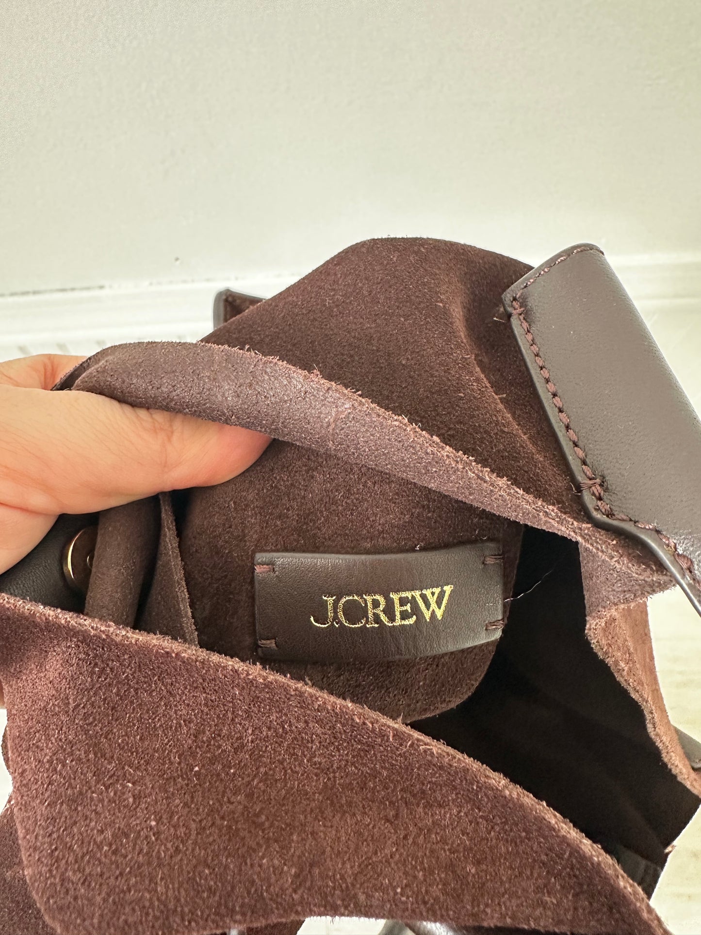 JCrew Berkeley brown suede tote
