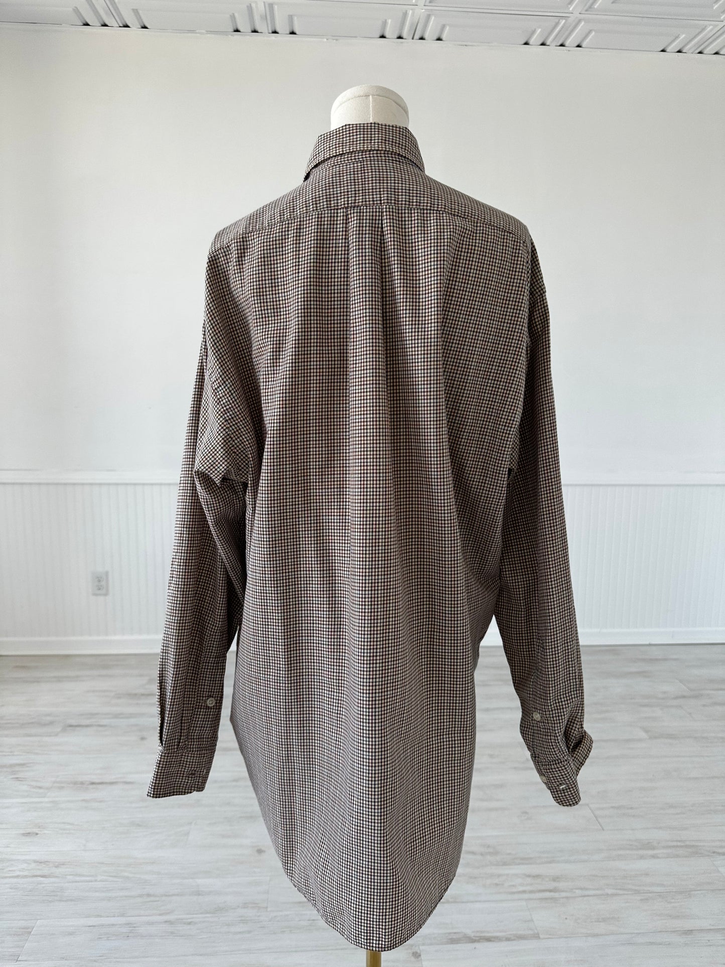 90s Ralph Lauren Blake brown plaid button down.