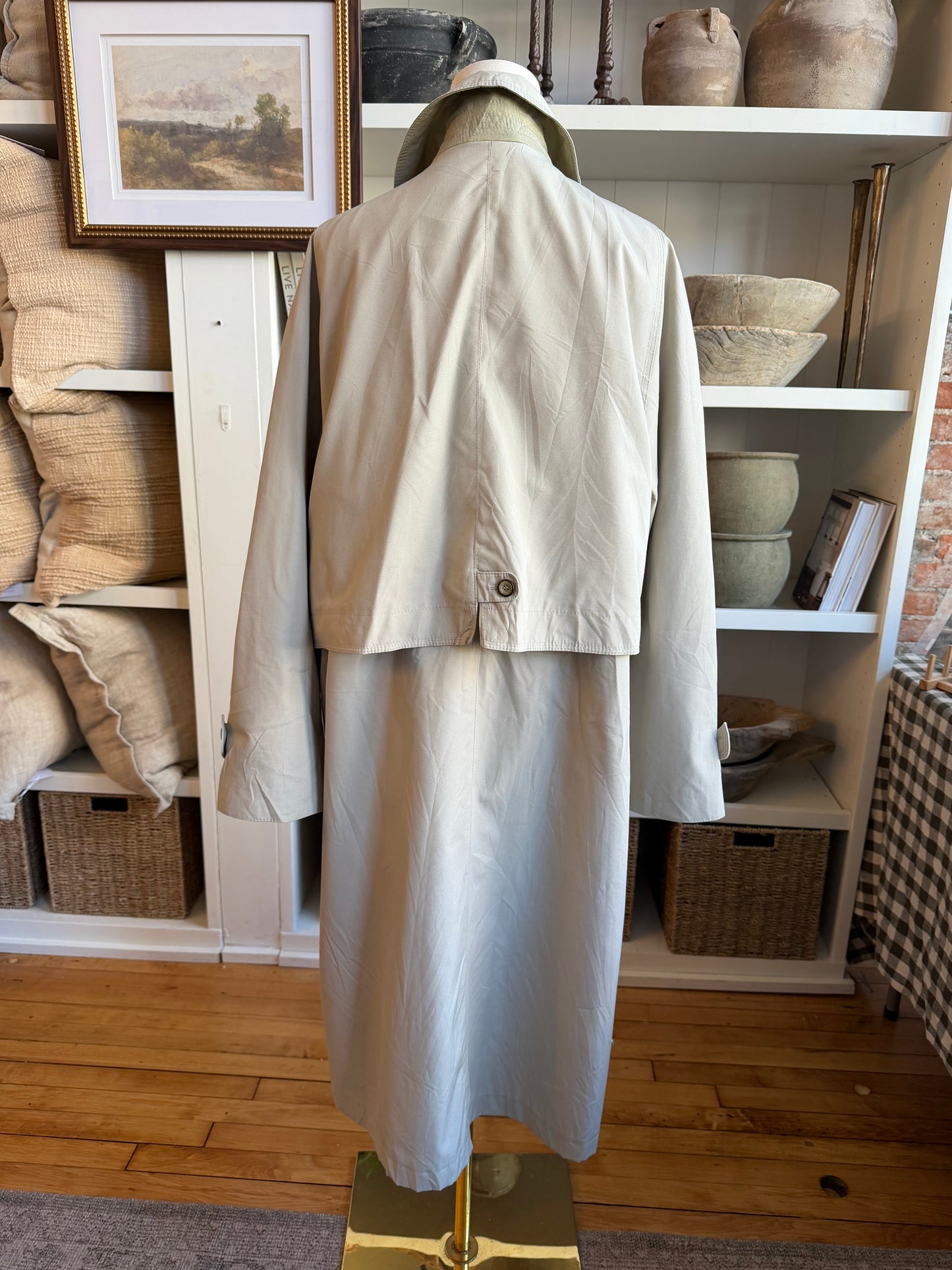 Vintage light khaki trench #1