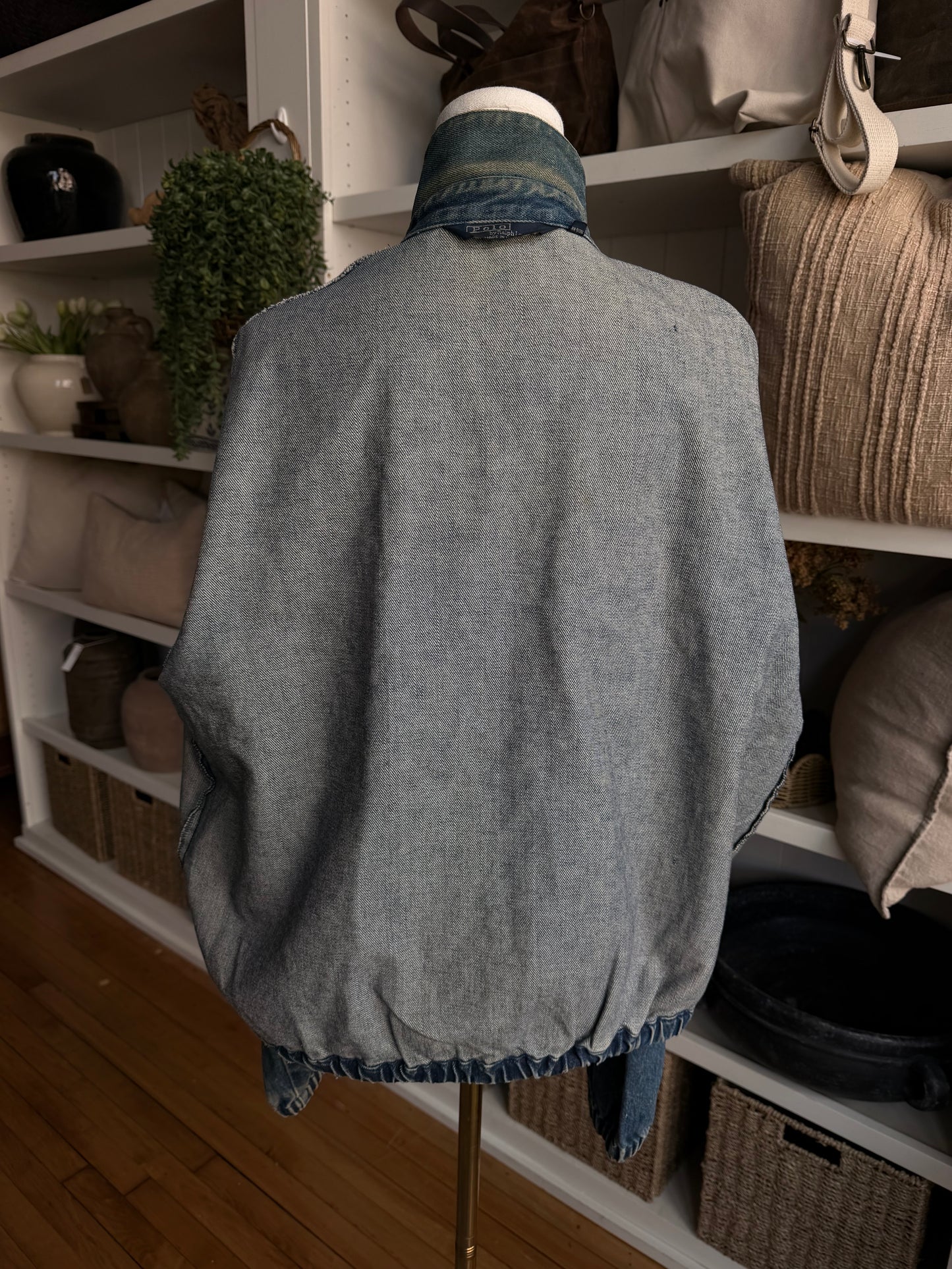 80/90s Polo Ralph Lauren denim bomber. Made in USA