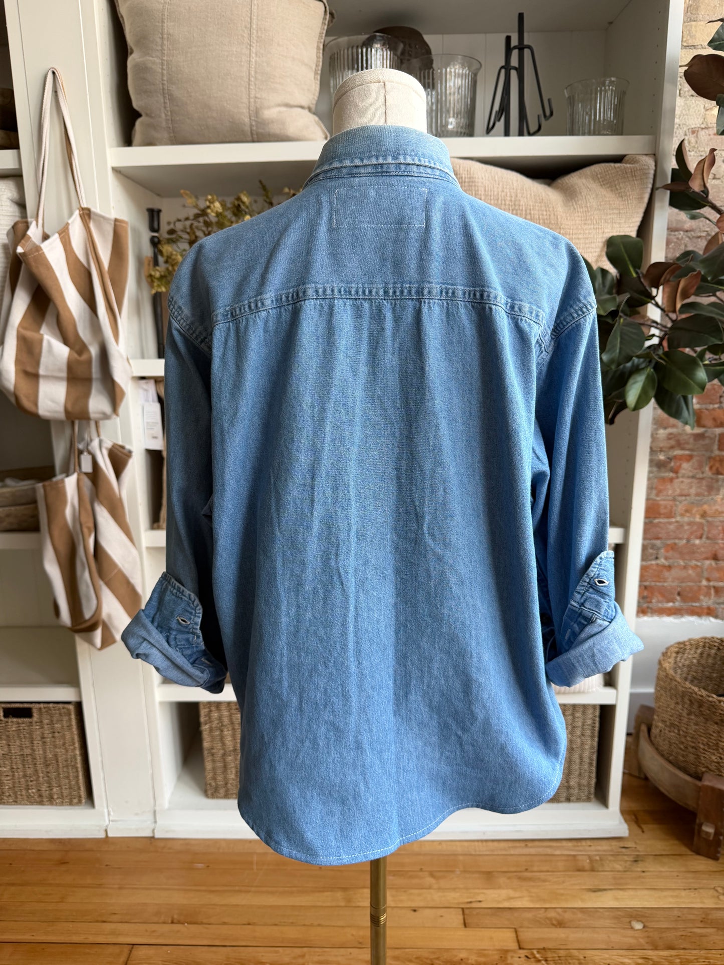 #2 Denim Reworked Button Down