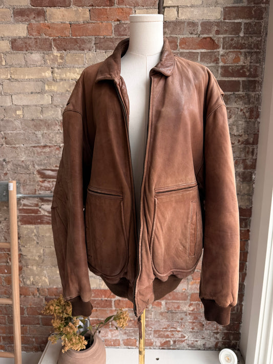 80s Banana Republic leather bomber