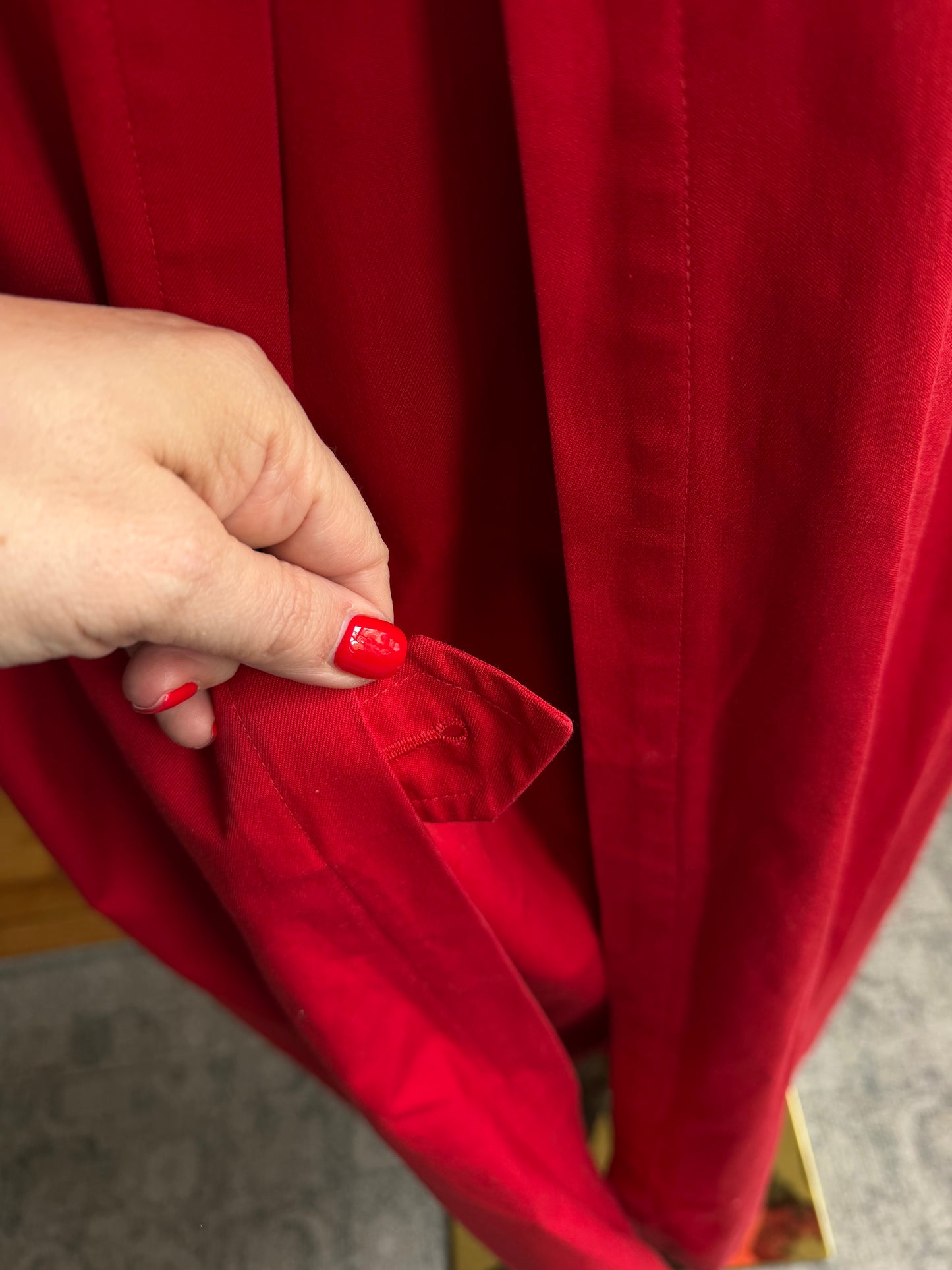 Vintage Burberry red trench