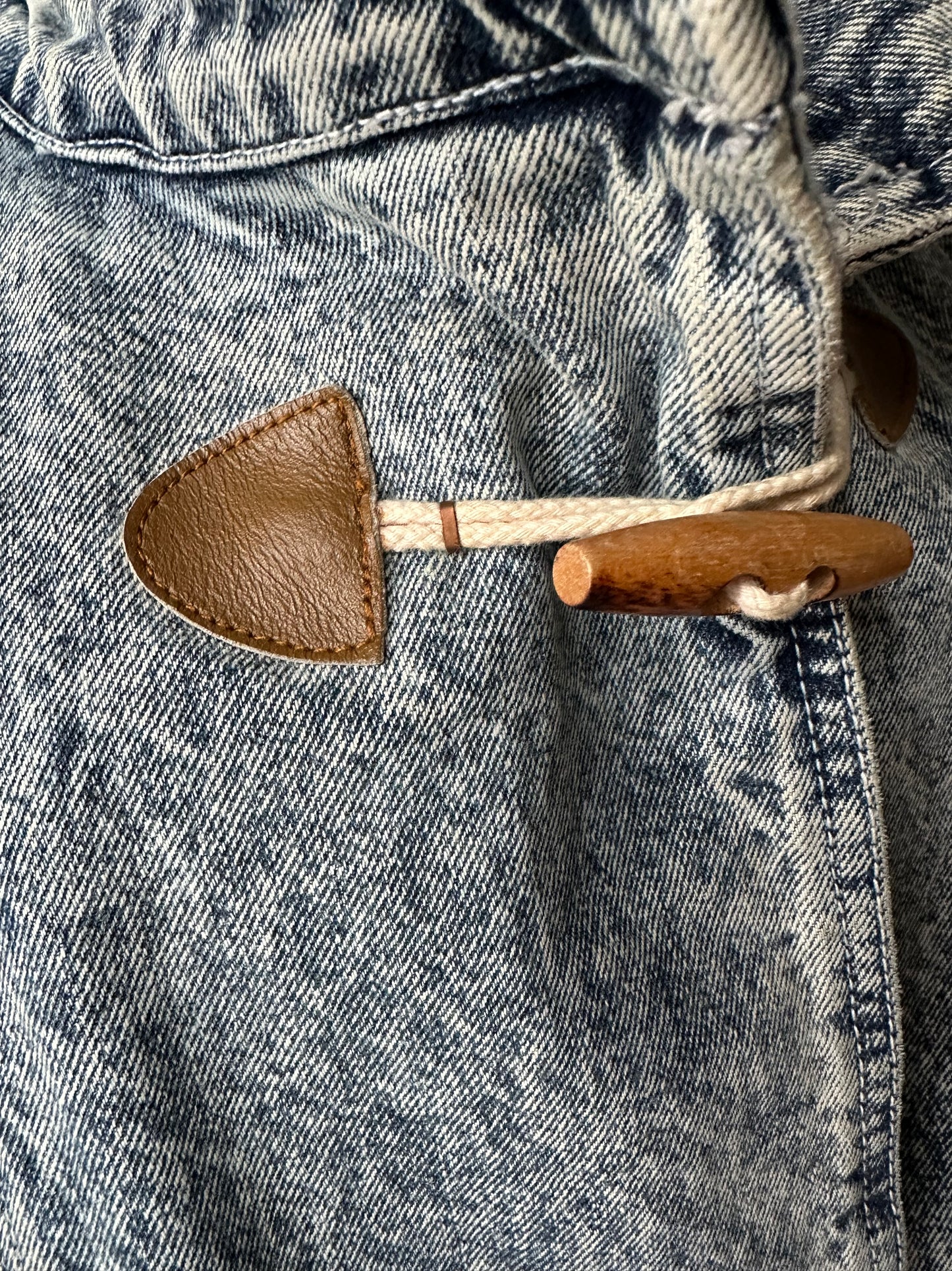 80s/90s Out of the Blue denim toggle coat