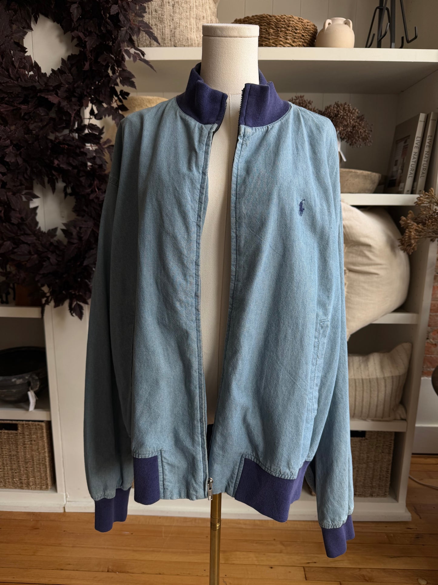 90s Ralph Lauren light weight denim bomber