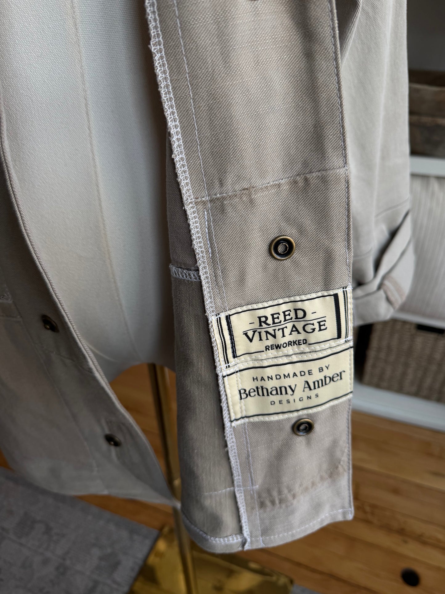 Reed Reworked denim chore coat. Size small