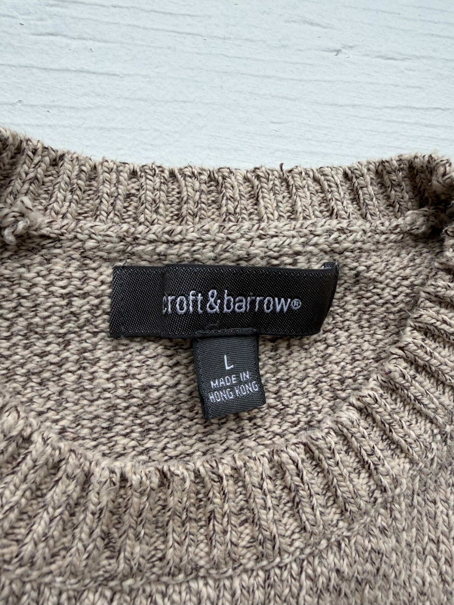 90s Croft and Barrow marled cotton sweater. Made in Hong Kong