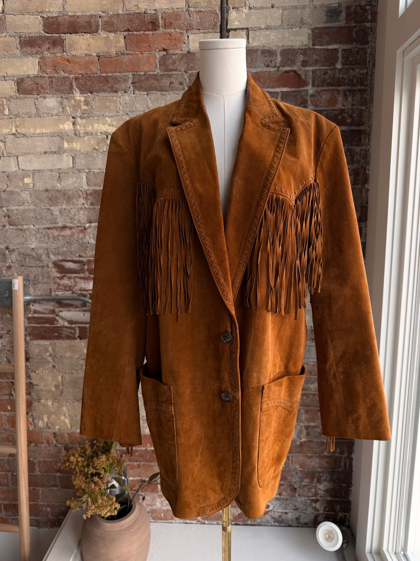 90s Cripple Creek suede fringe jacket