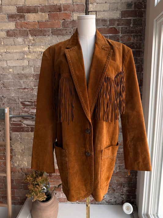 90s Cripple Creek suede fringe jacket