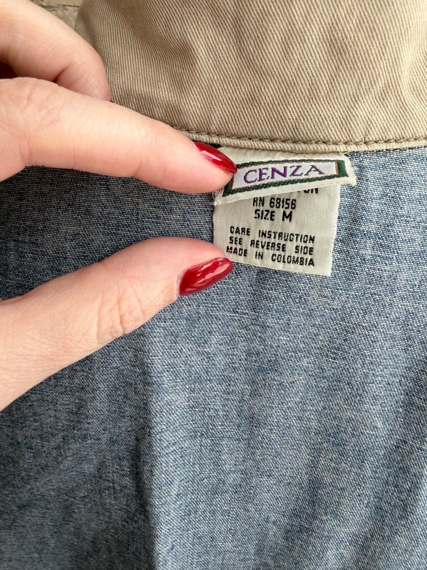 90s Cenza denim barn coat