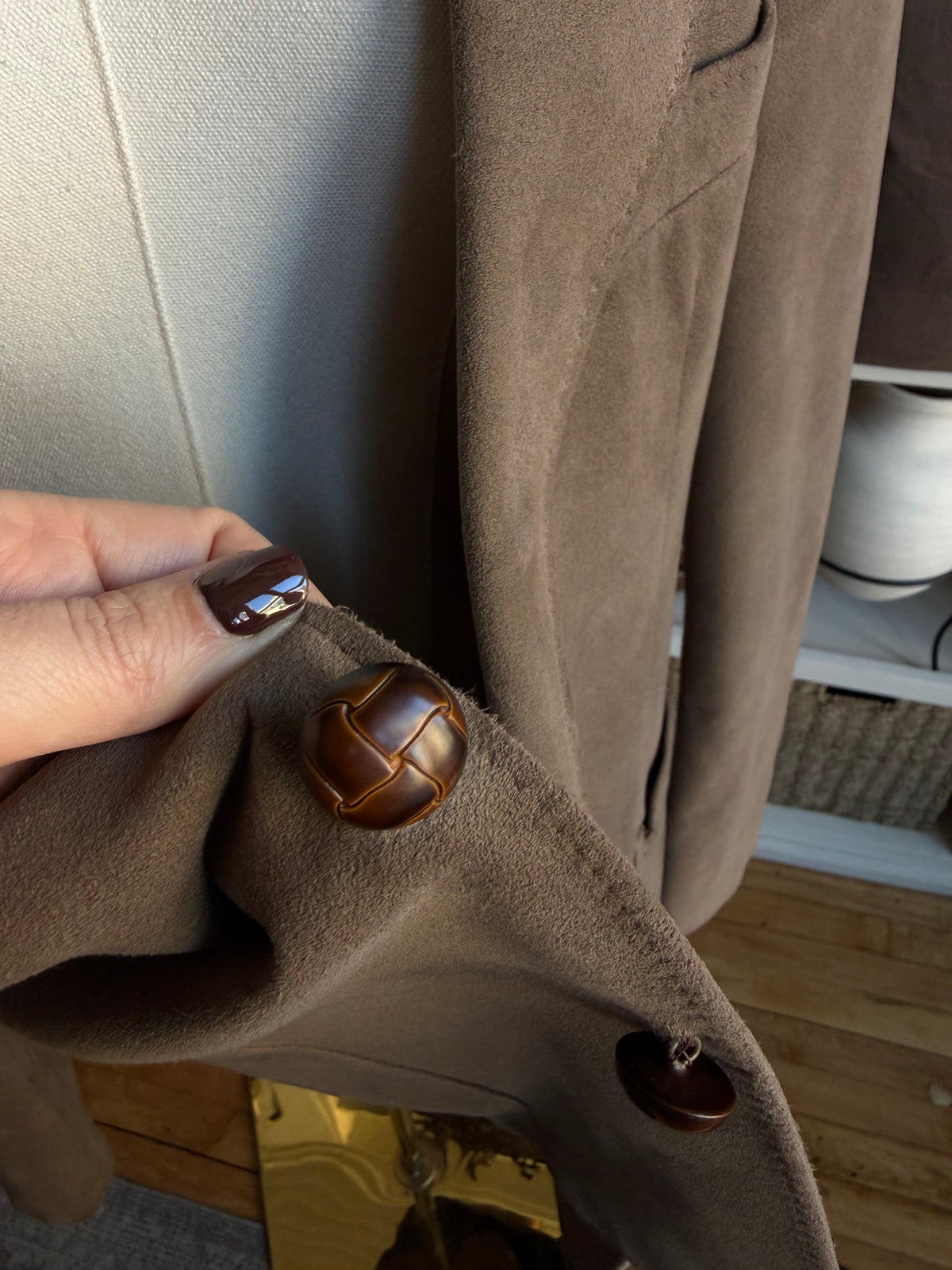 70s Bernhardt micro suede blazer. Fits S-L