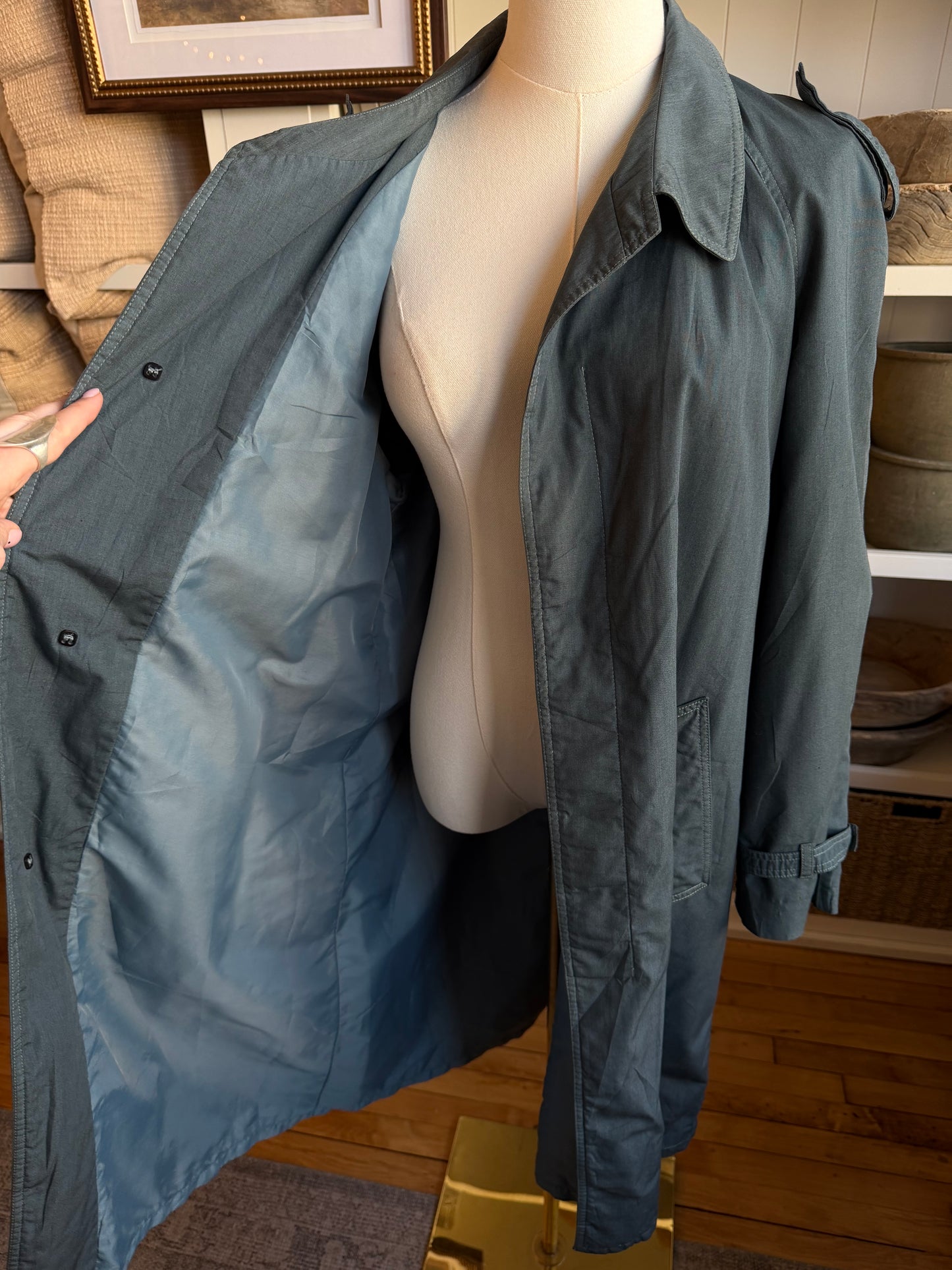 Vintage Kleiderhaus Classic blue trench #10